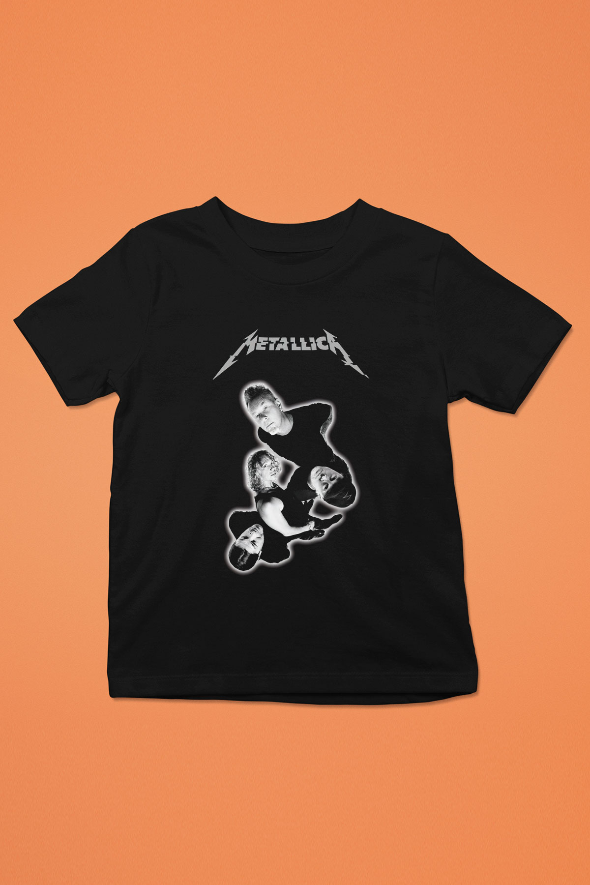 Metallica Baskılı Siyah Unisex Çocuk Tişört