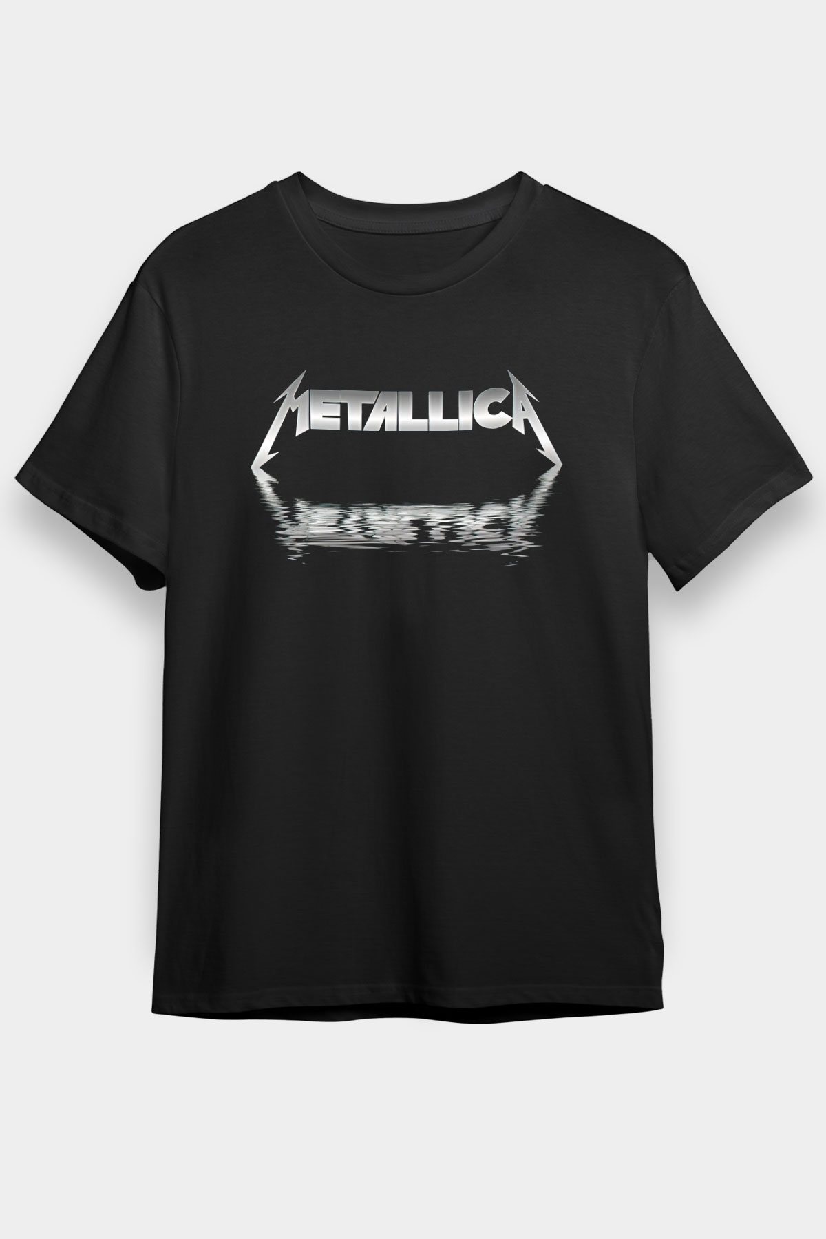 Metallica Baskılı Unisex Siyah Tişört - Tshirt
