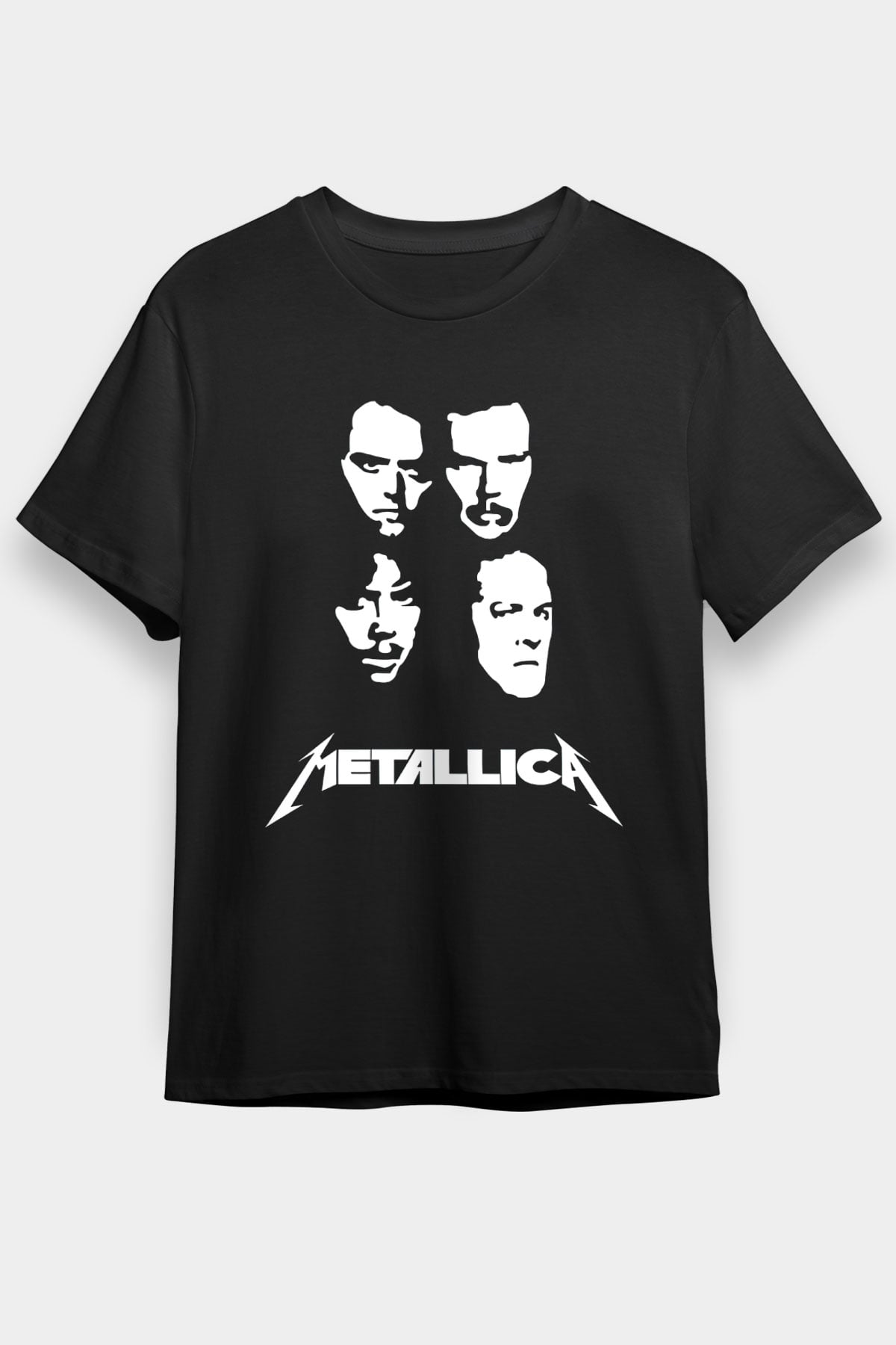 Metallica Baskılı Unisex Siyah Tişört - Tshirt