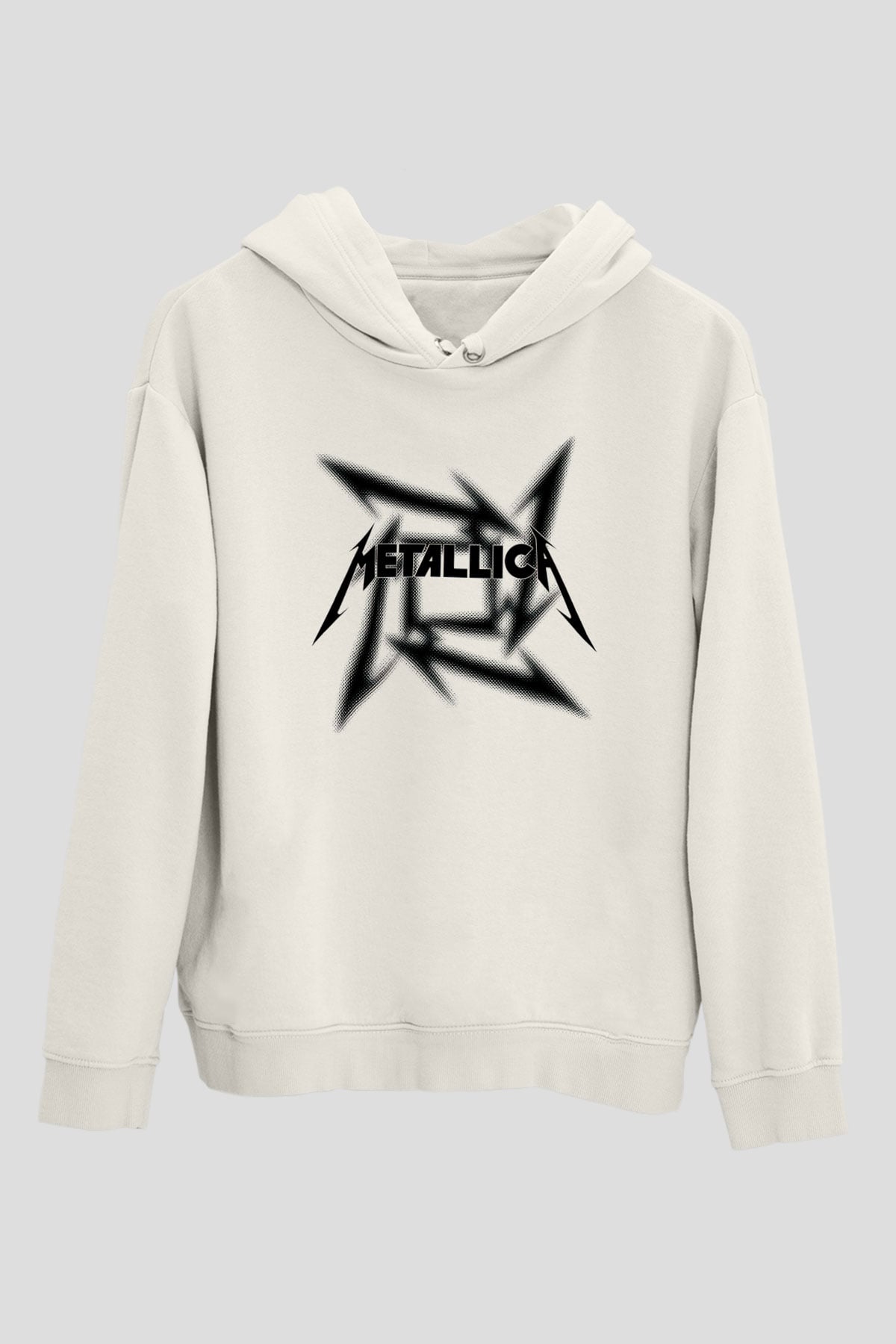 Metallica Beyaz Unisex Kapşonlu Sweatshirt