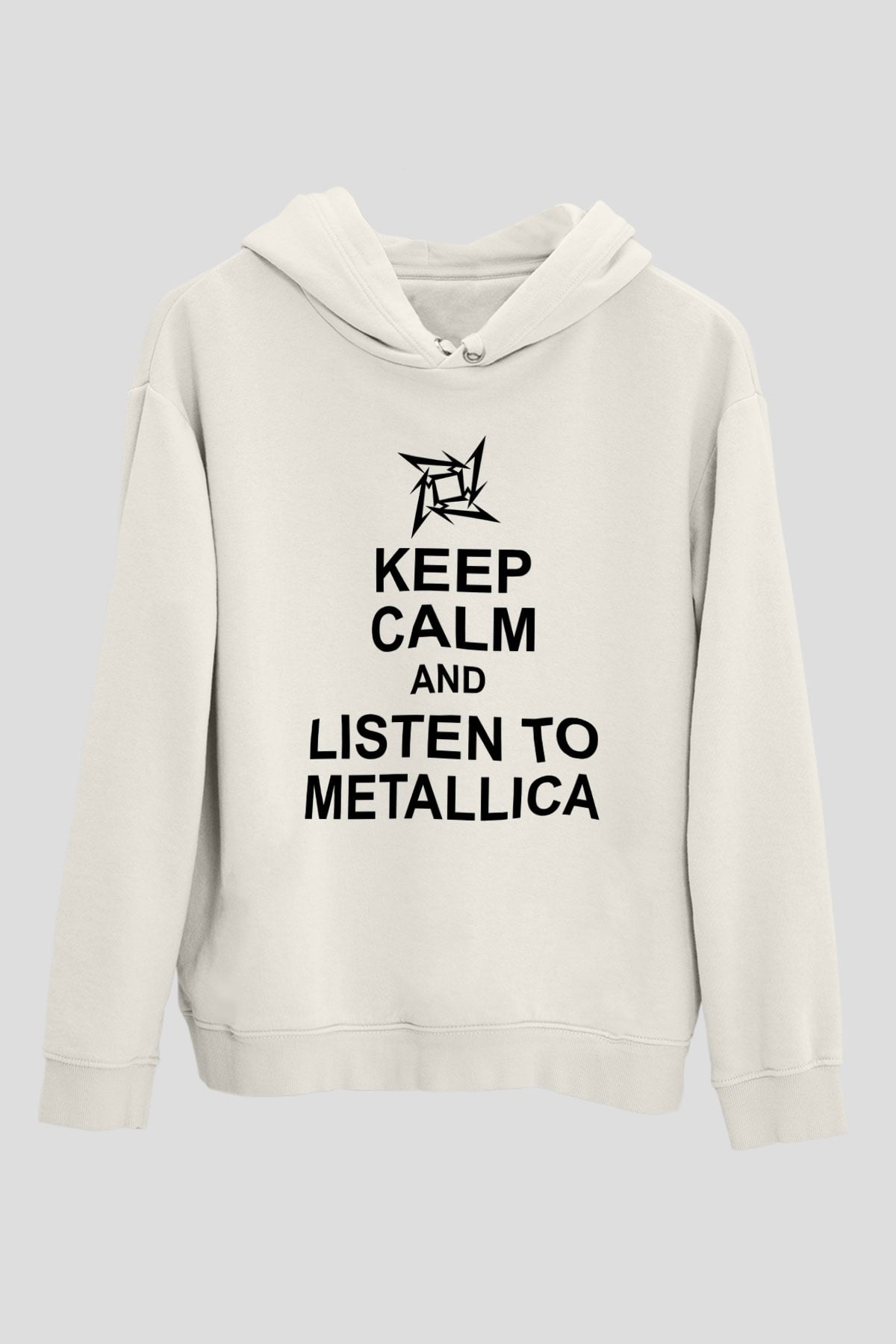 Metallica Beyaz Unisex Kapşonlu Sweatshirt