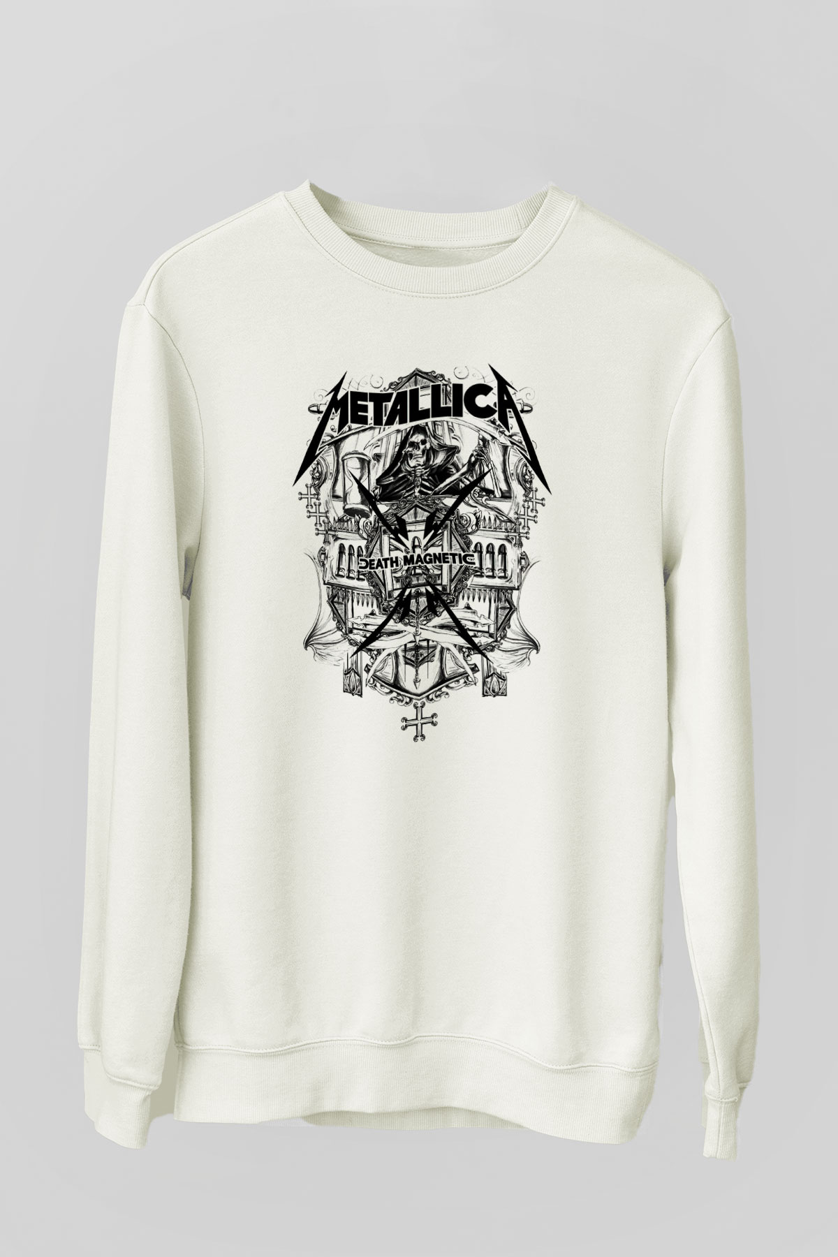 Metallica Beyaz Unisex Sweatshirt
