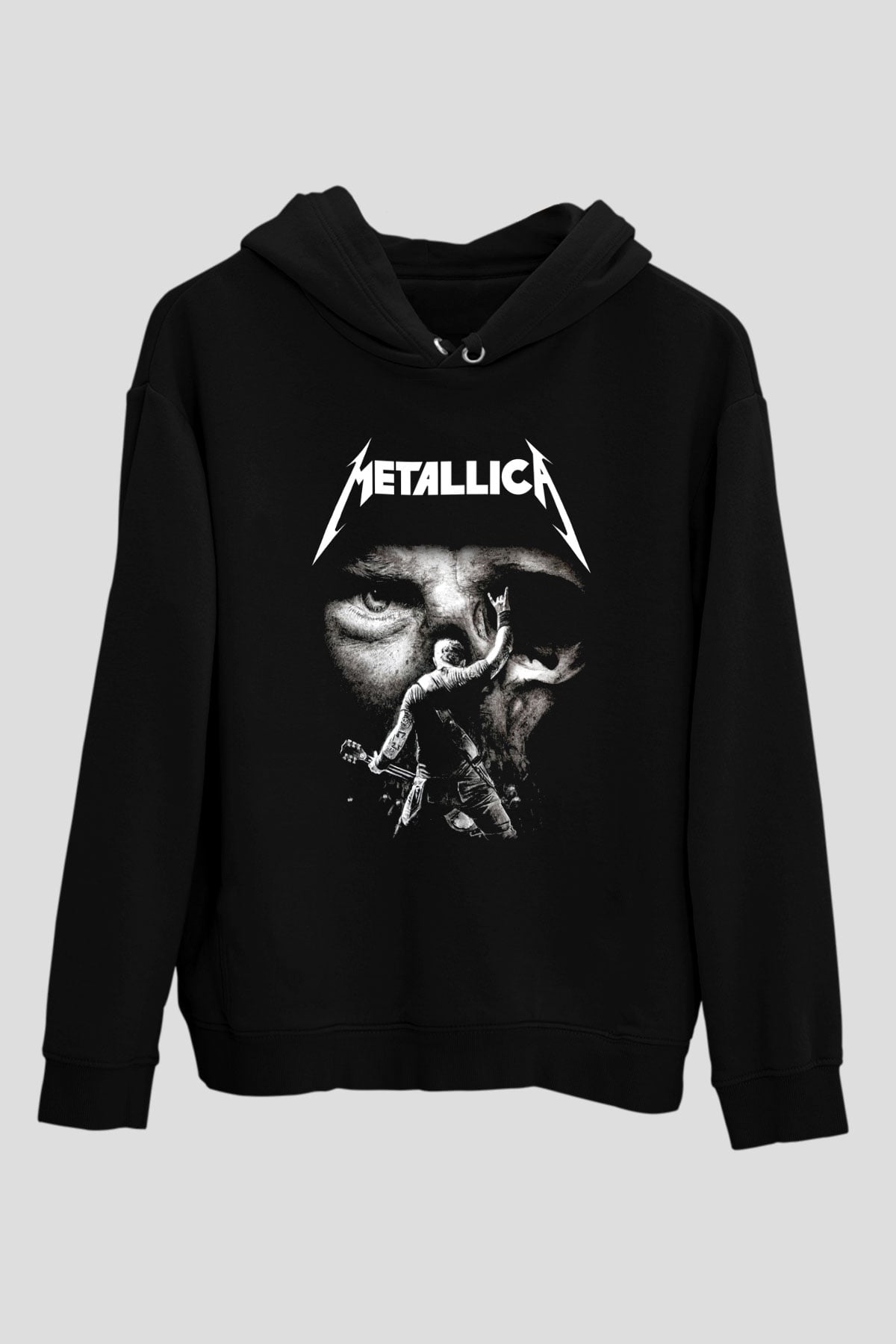 Metallica Group Siyah Unisex Kapüşonlu Sweatshirt