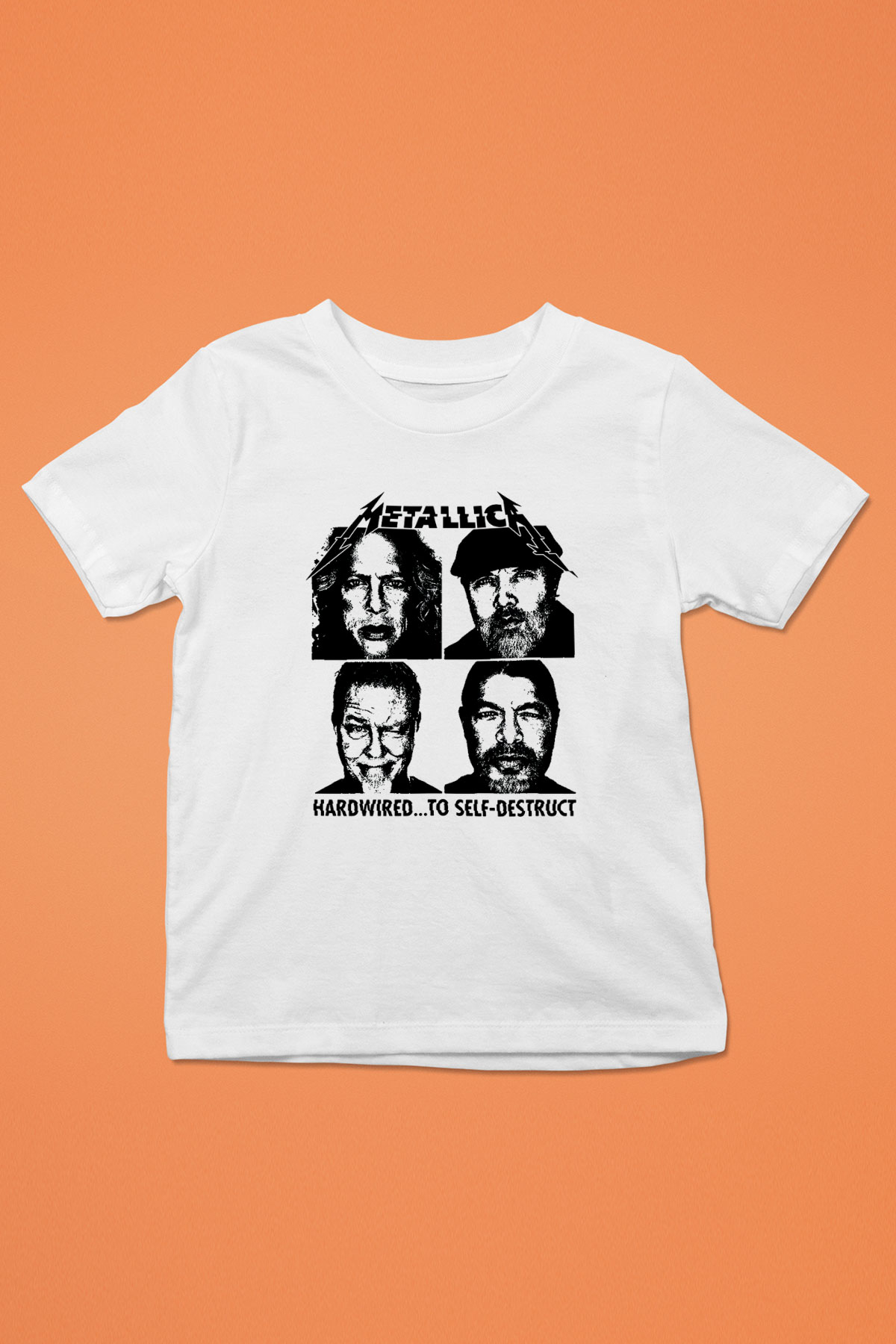 Metallica Hardwired To Self Destruct Baskılı Beyaz Unisex Çocuk Tişört