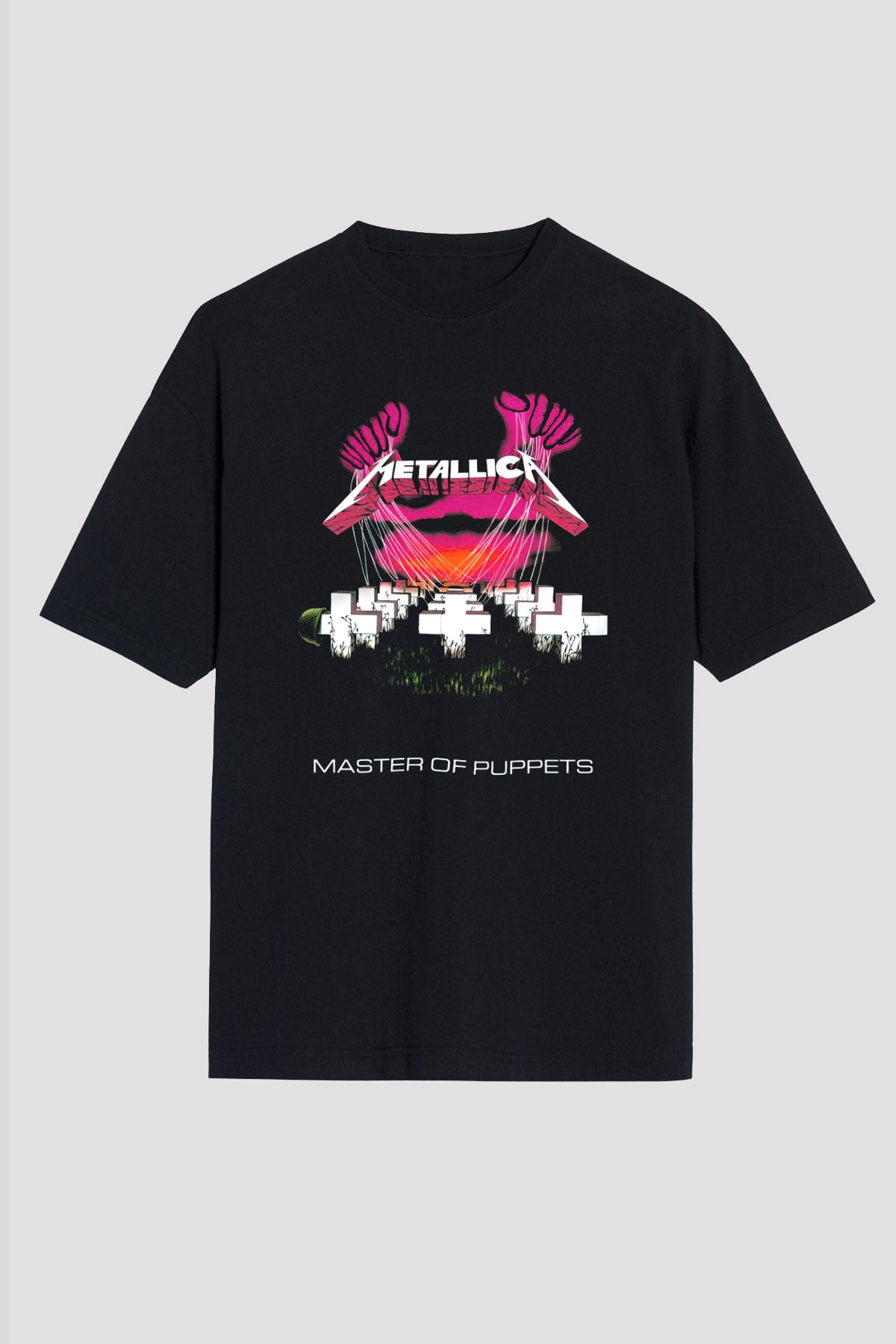 Metallica Master Of Puppets Siyah Unisex Oversize Tişört T-Shirt