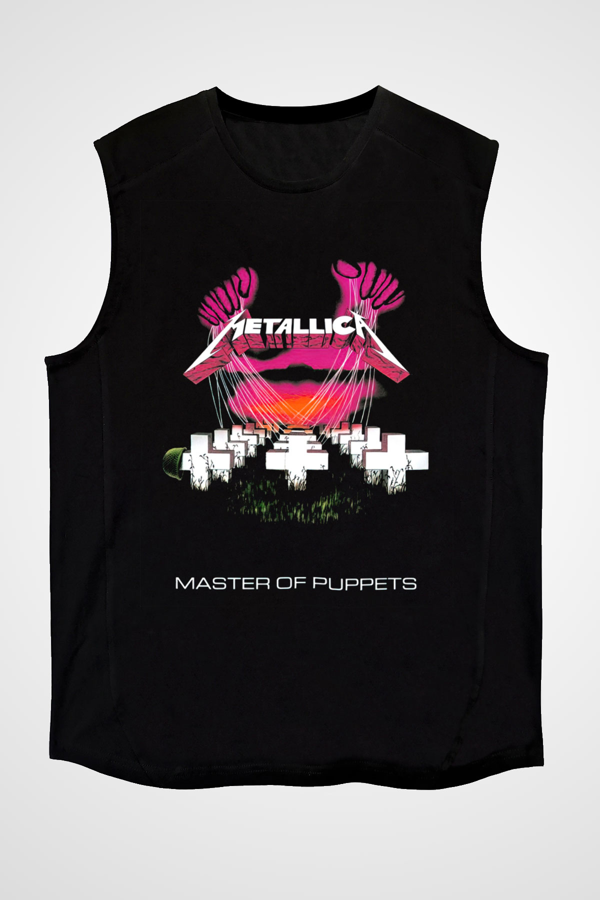 Metallica Master Of Puppets Siyah Unisex Kolsuz Tişört