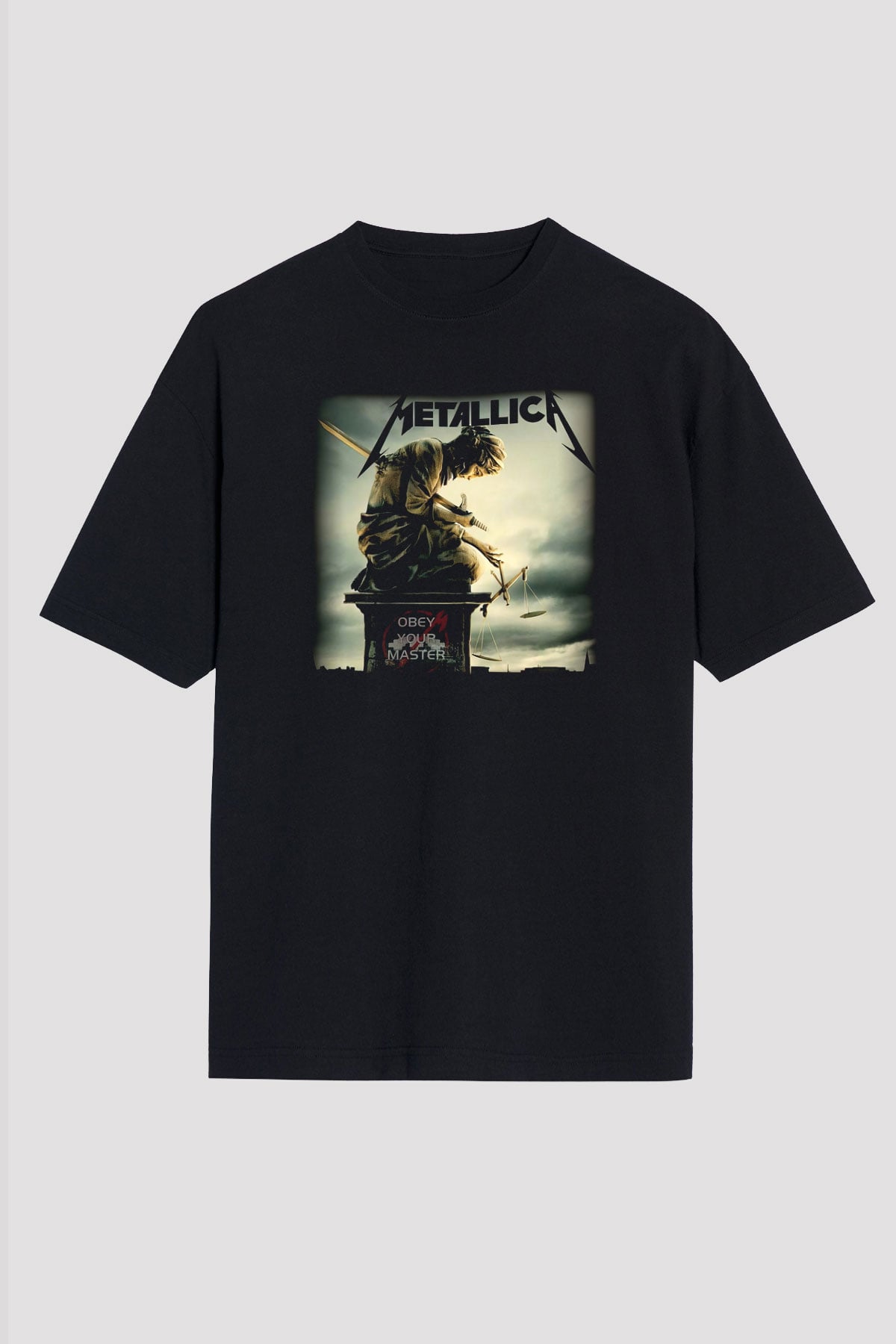 Metallica Siyah Unisex Oversize Tişört T-Shirt