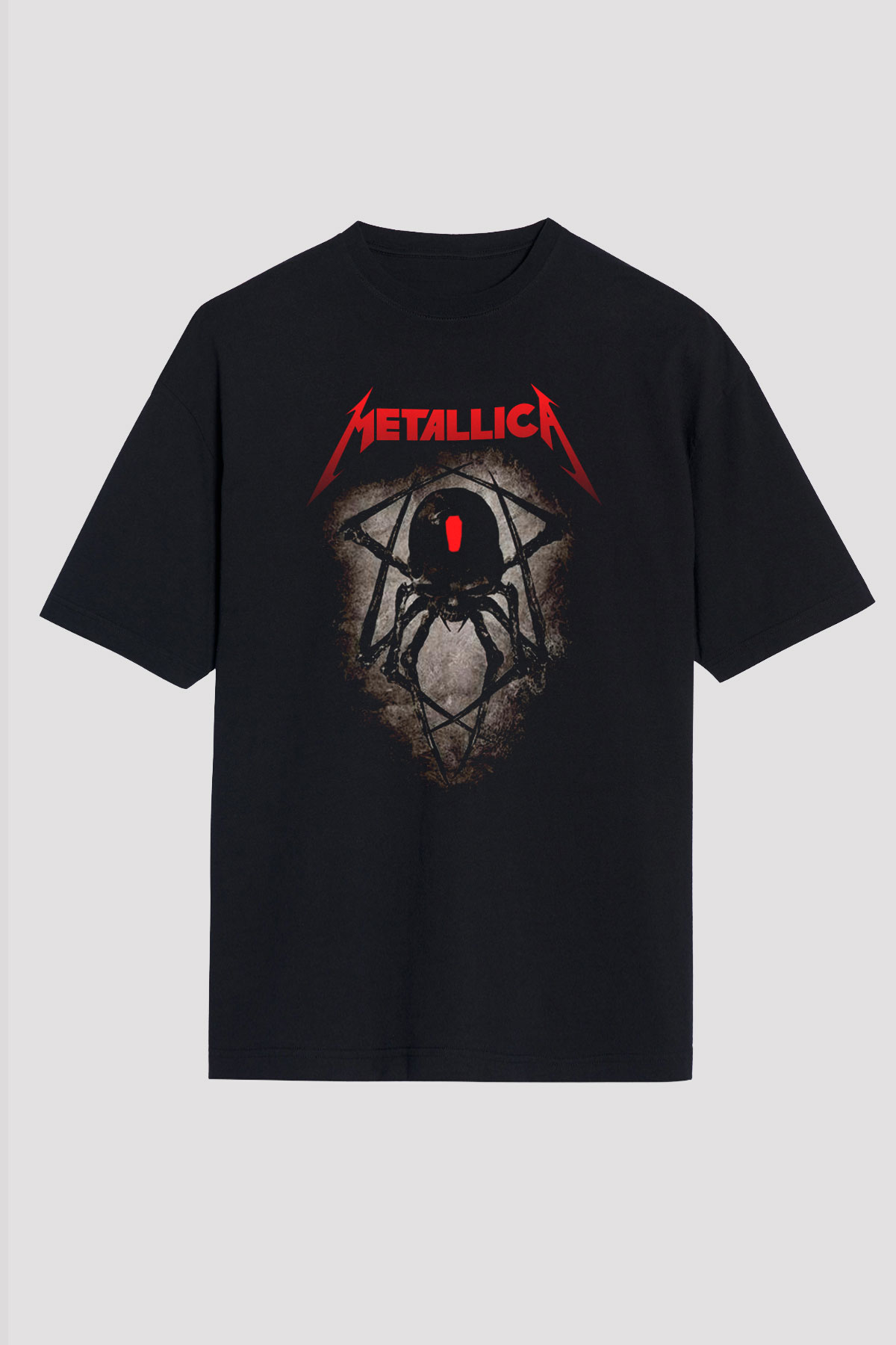 Metallica Siyah Unisex Oversize Tişört T-Shirt
