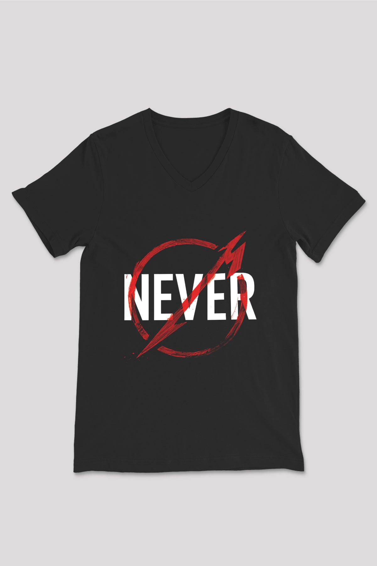 Metallica Siyah Unisex V Yaka Tişört T-Shirt