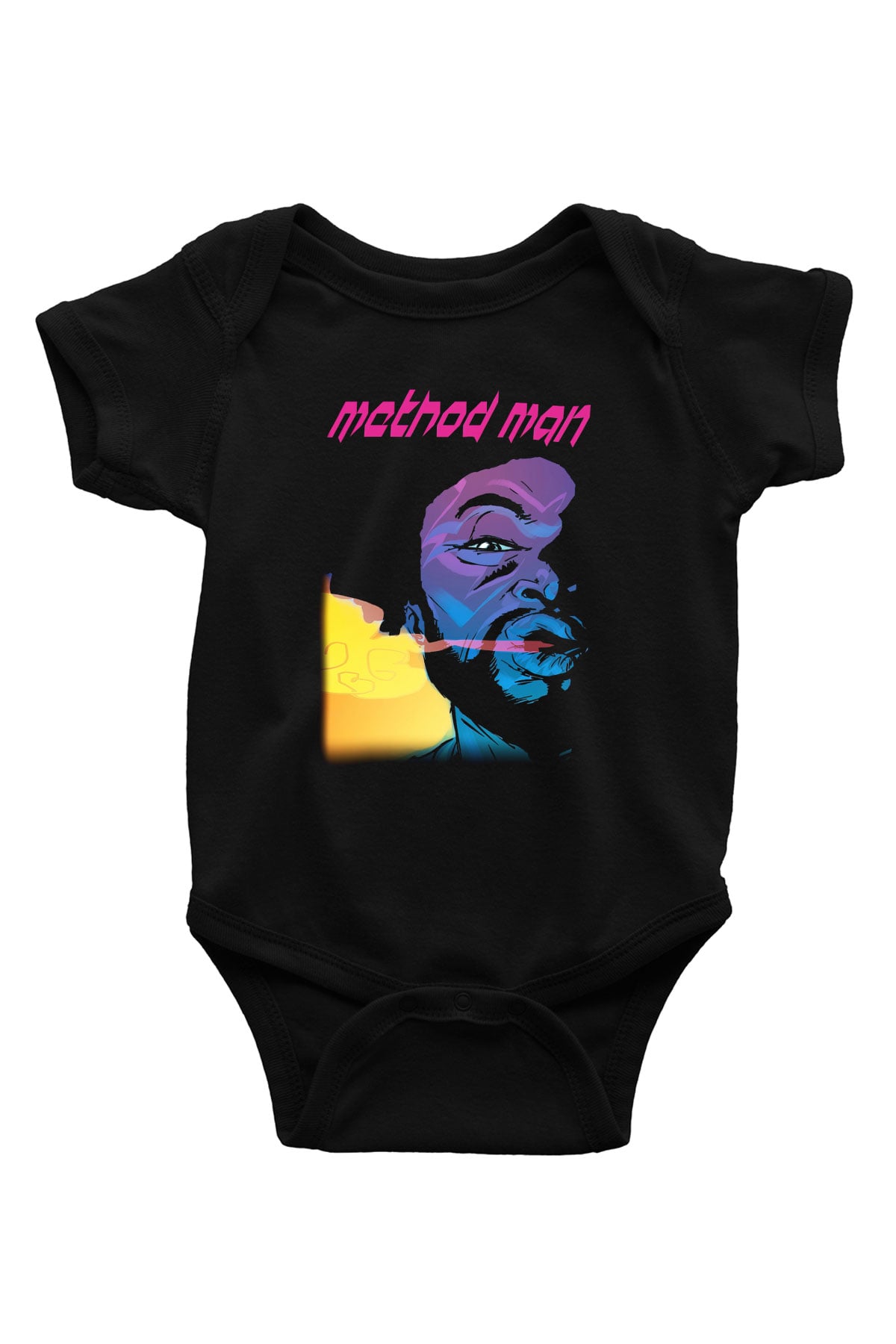 Method Man Baskılı Siyah Bebek Body - Zıbın