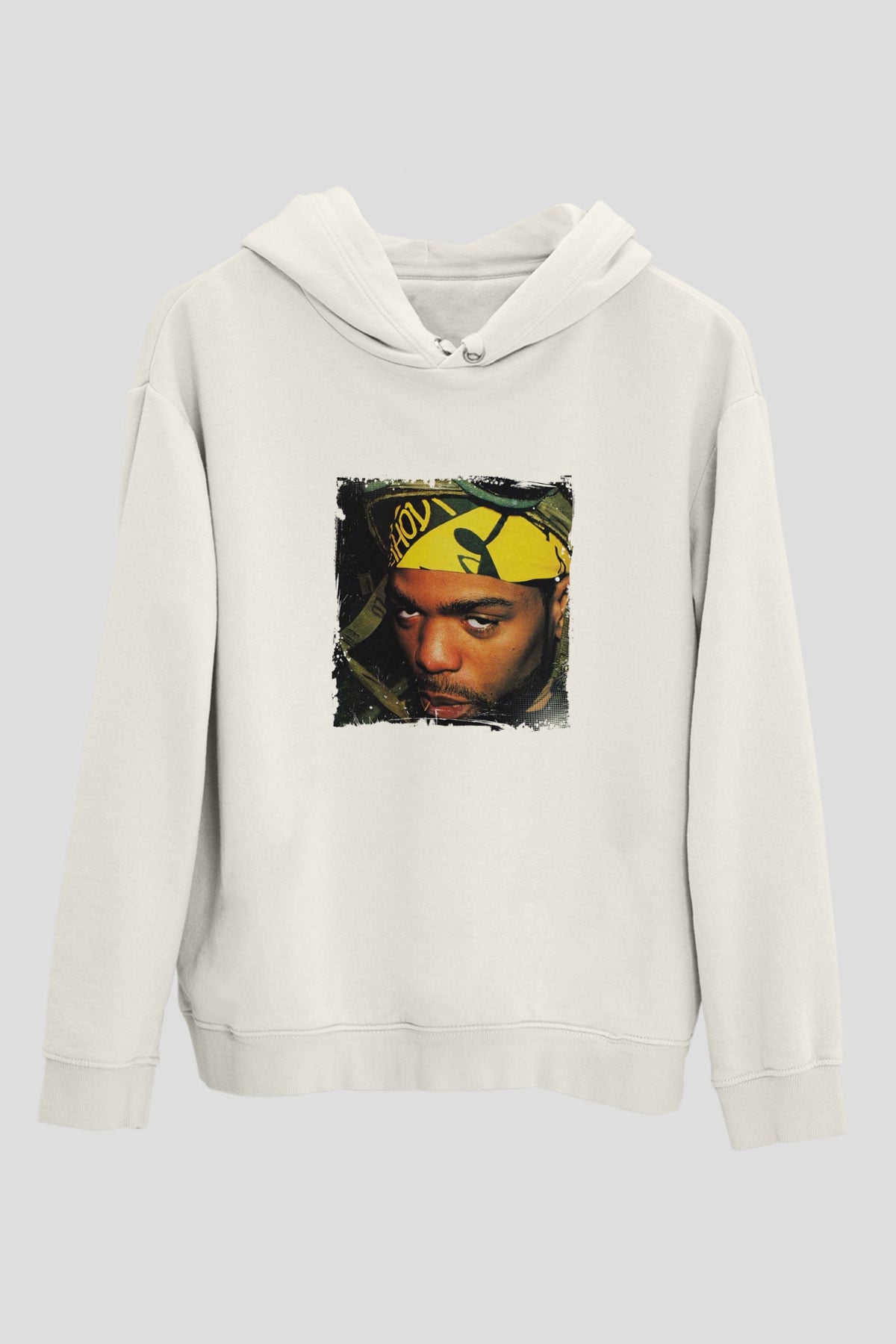 Method Man Baskılı Unisex Beyaz Kapüşonlu Sweatshirt
