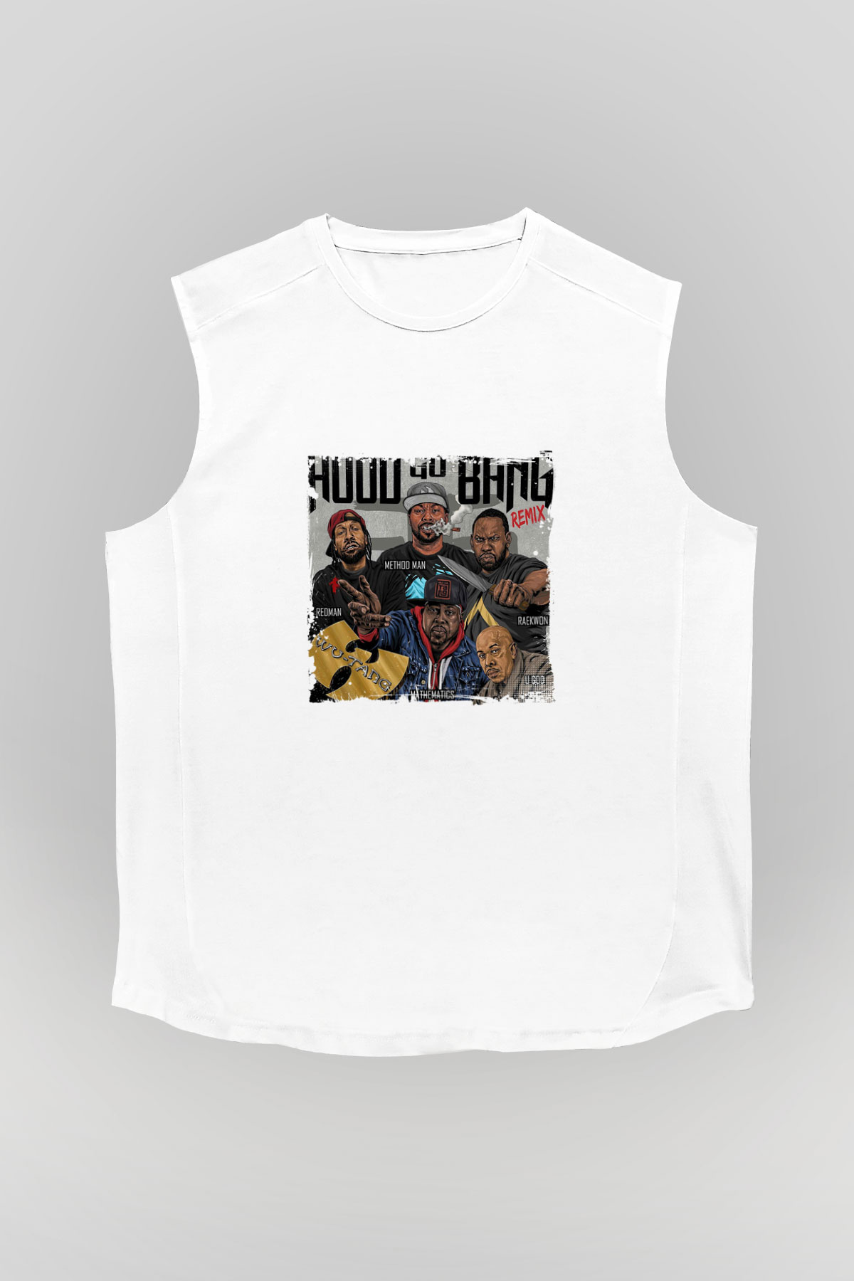 Method Man Baskılı Unisex Beyaz Kolsuz Tişört