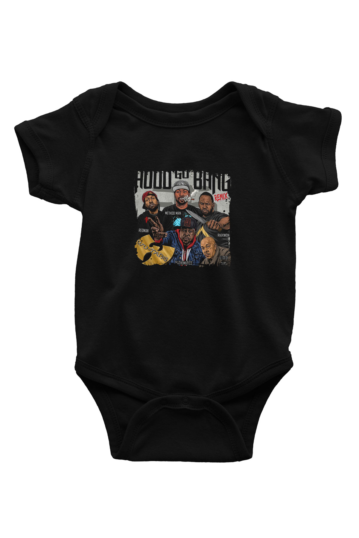 Method Man Baskılı Unisex Siyah Bebek Body - Zıbın