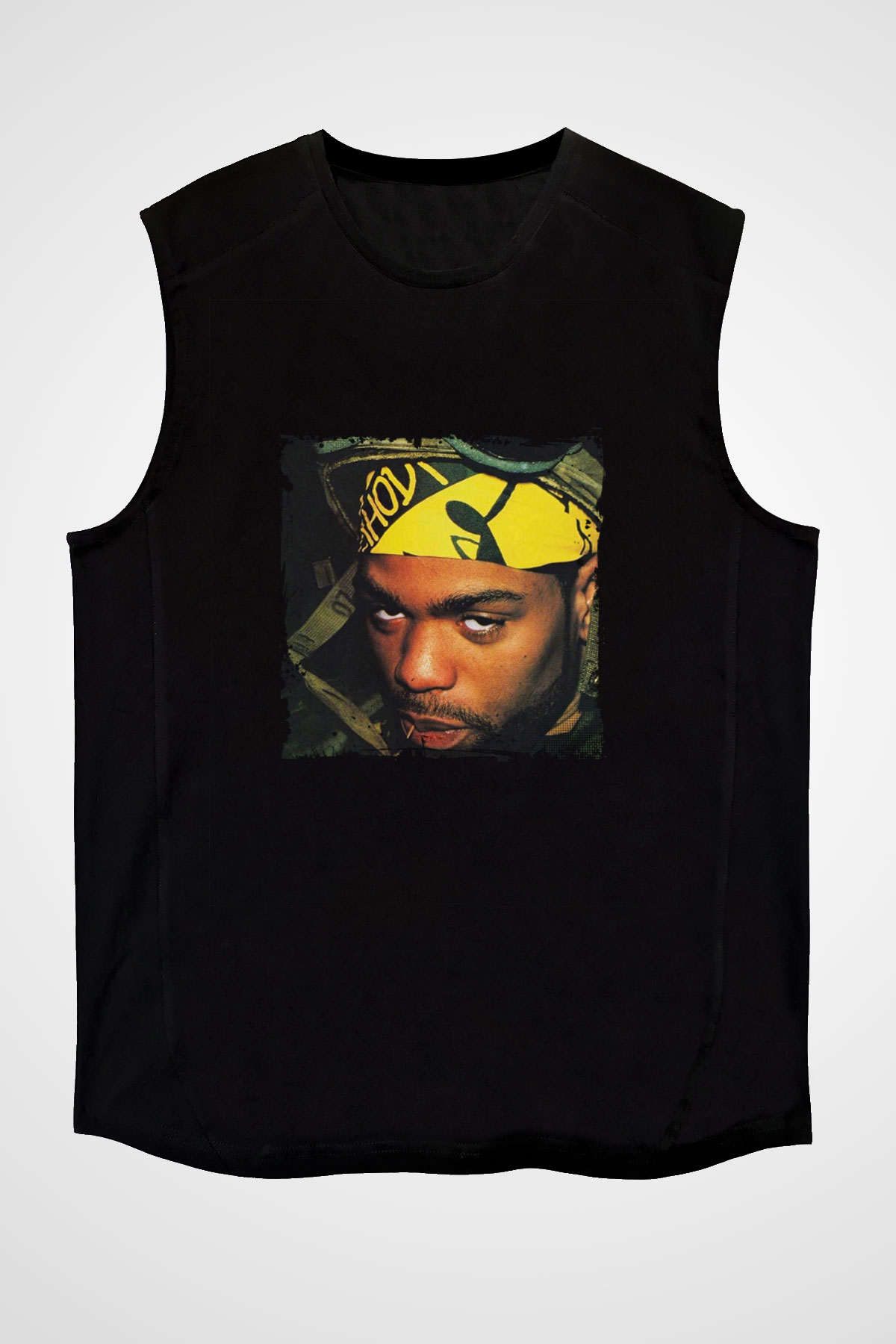 Method Man Baskılı Unisex Siyah Kolsuz Tişört