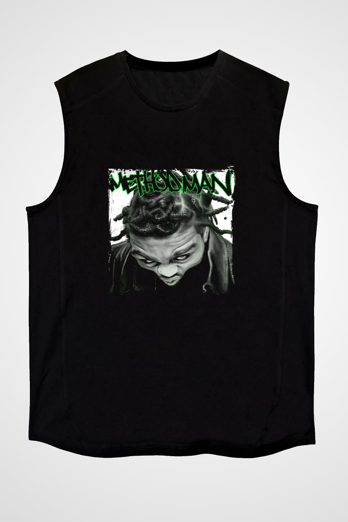 Method Man Baskılı Unisex Siyah Kolsuz Tişört