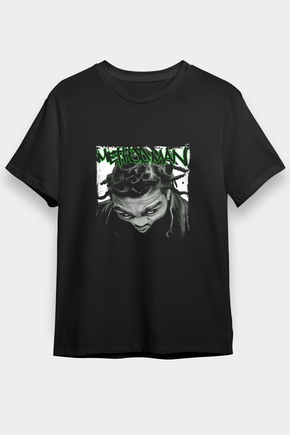 Method Man Baskılı Unisex Siyah Tişört