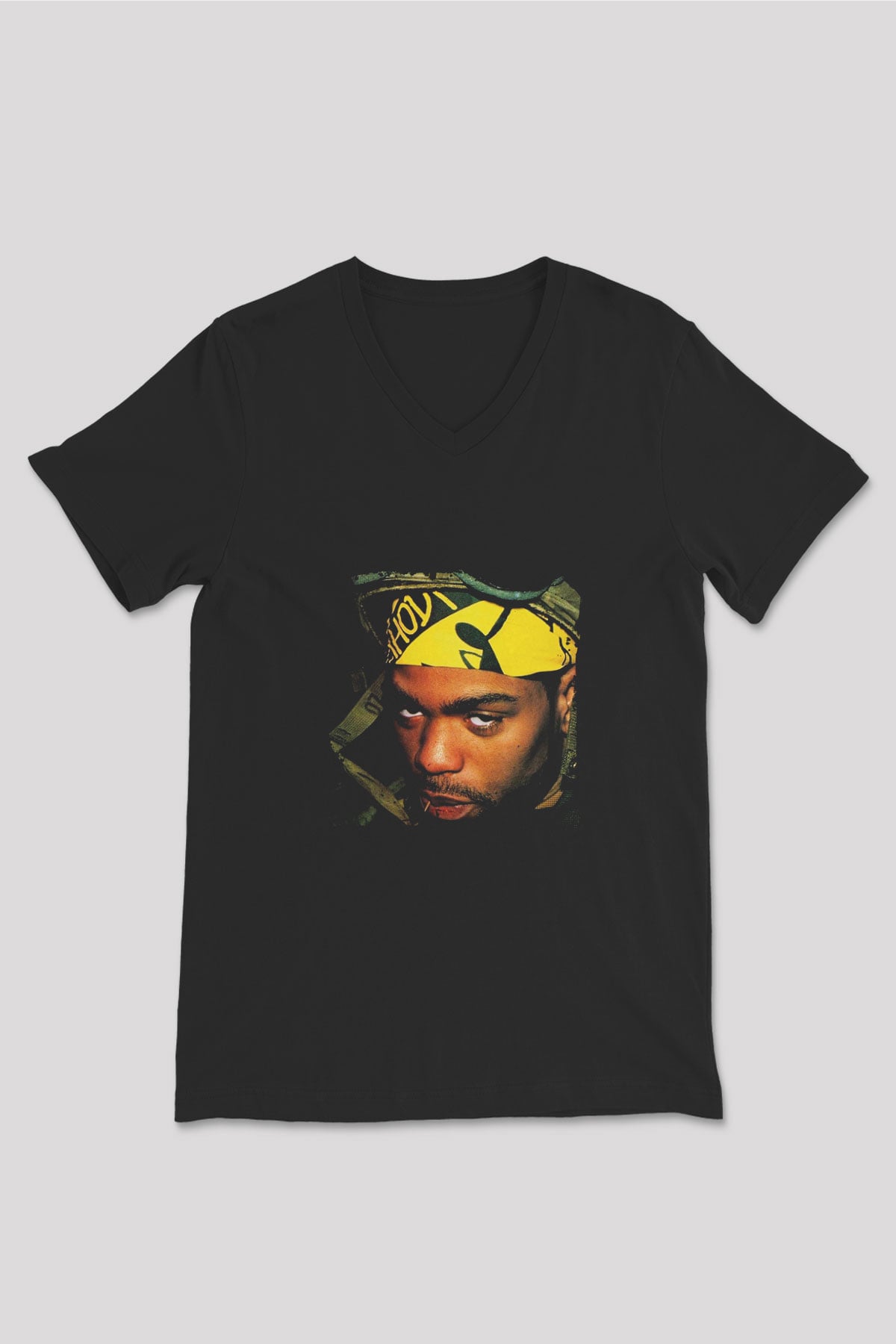 Method Man Baskılı Unisex Siyah V Yaka Tişört