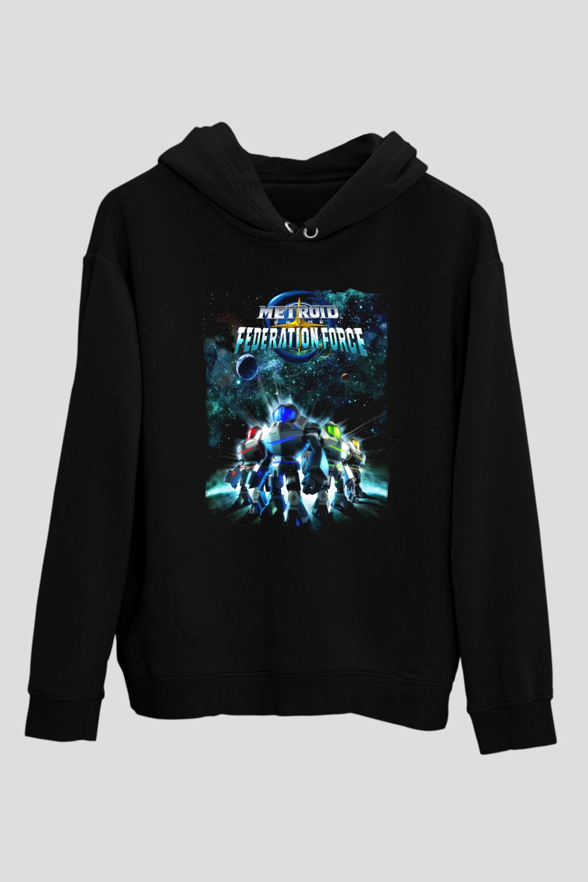 Metroid Prime Siyah Unisex Hoodie