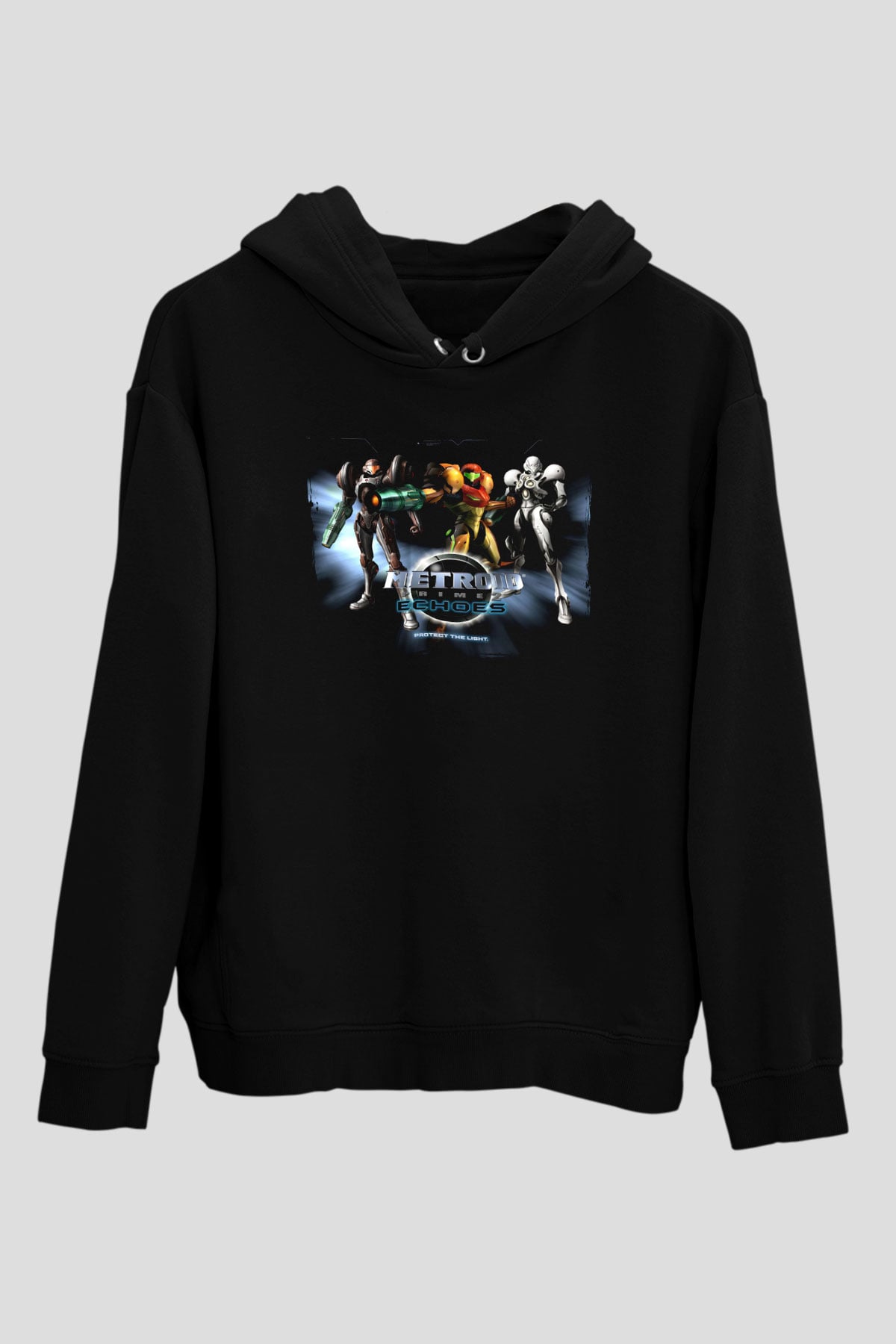 Metroid Prime Siyah Unisex Hoodie