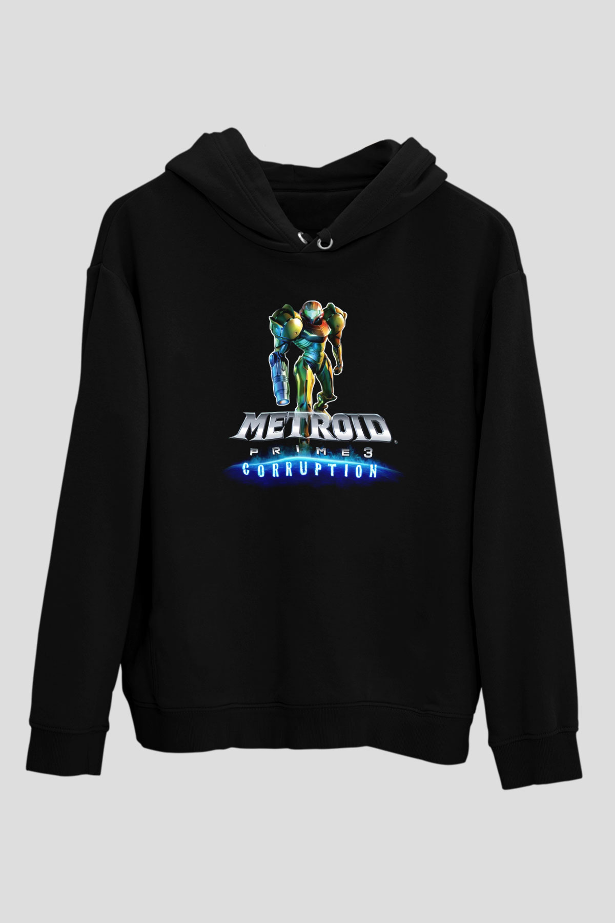Metroid Prime Siyah Unisex Hoodie