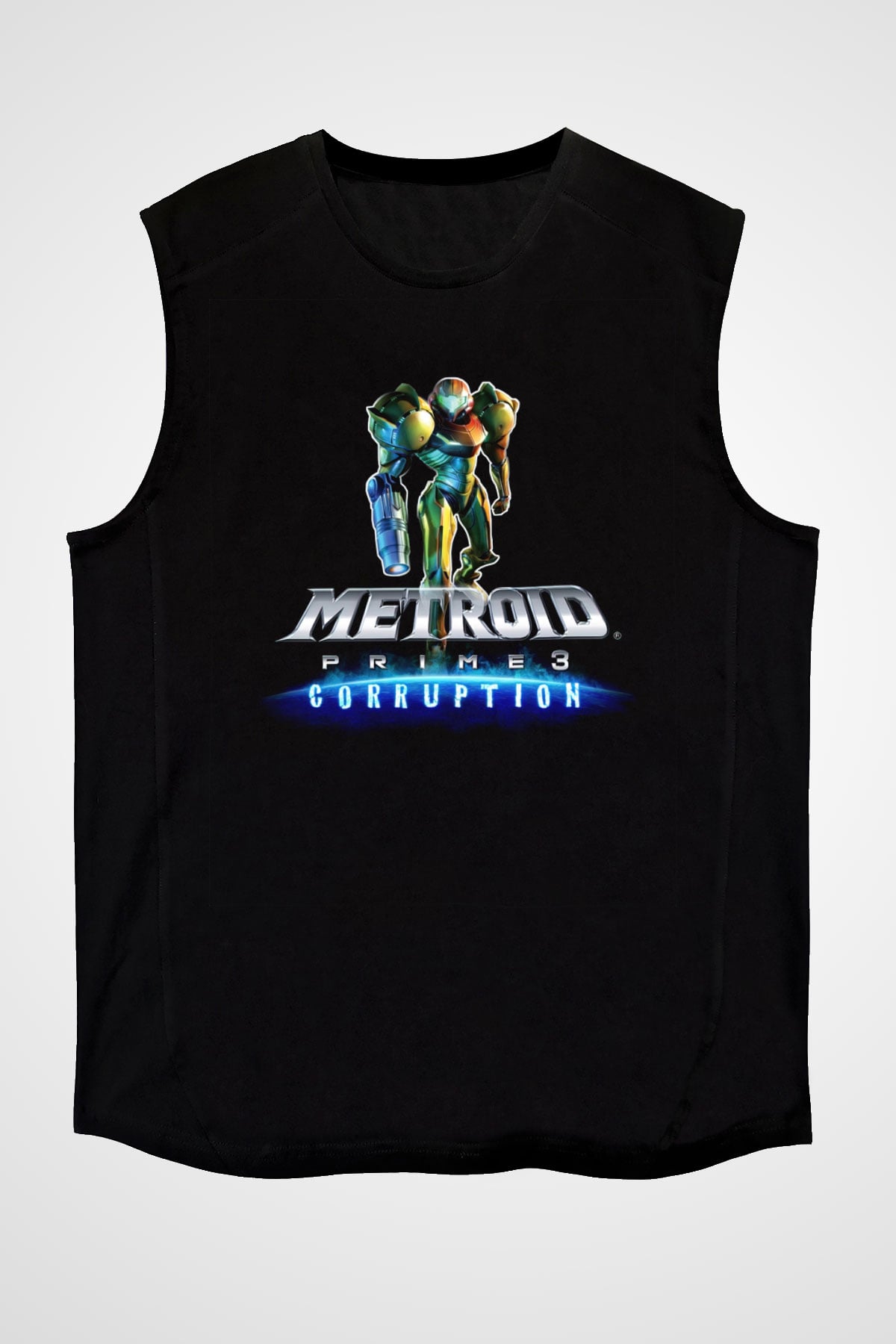 Metroid Prime Siyah Unisex Kolsuz Tişört