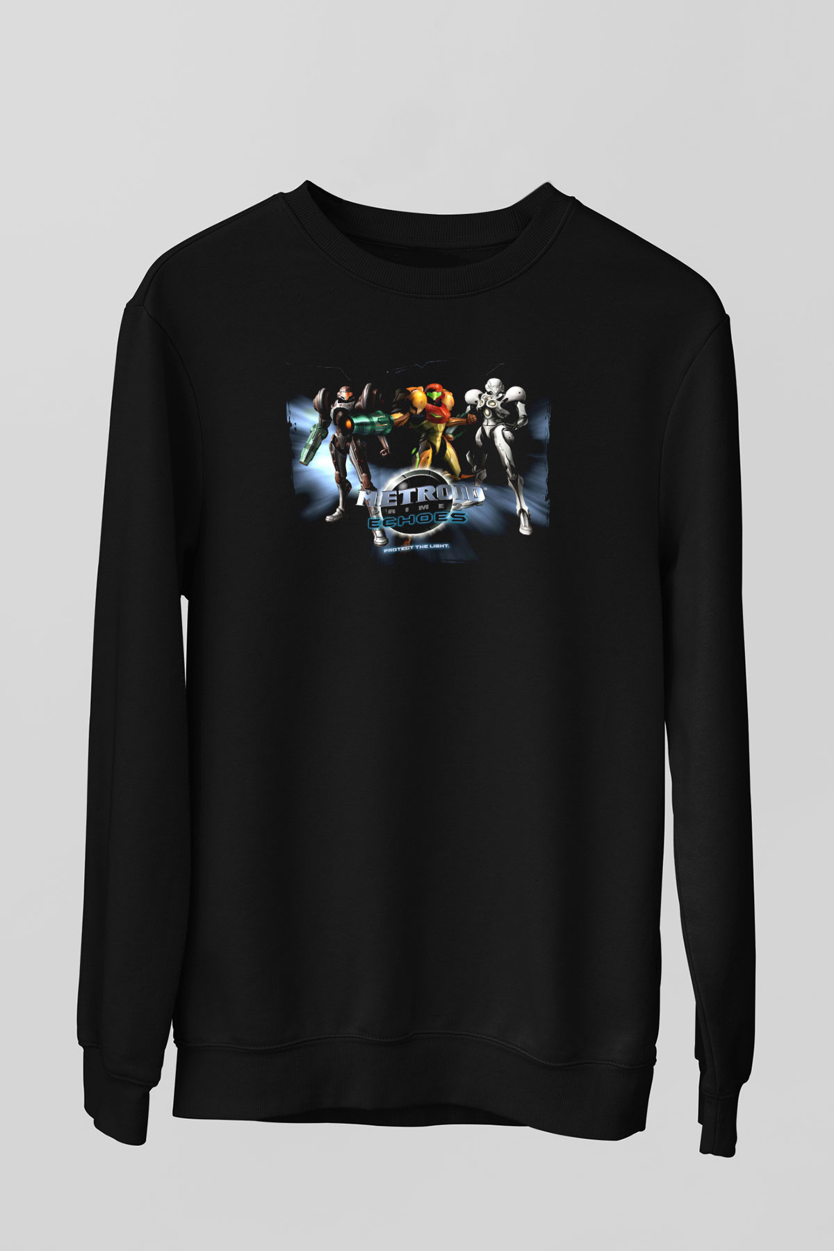 Metroid Prime Siyah Unisex Sweatshirt