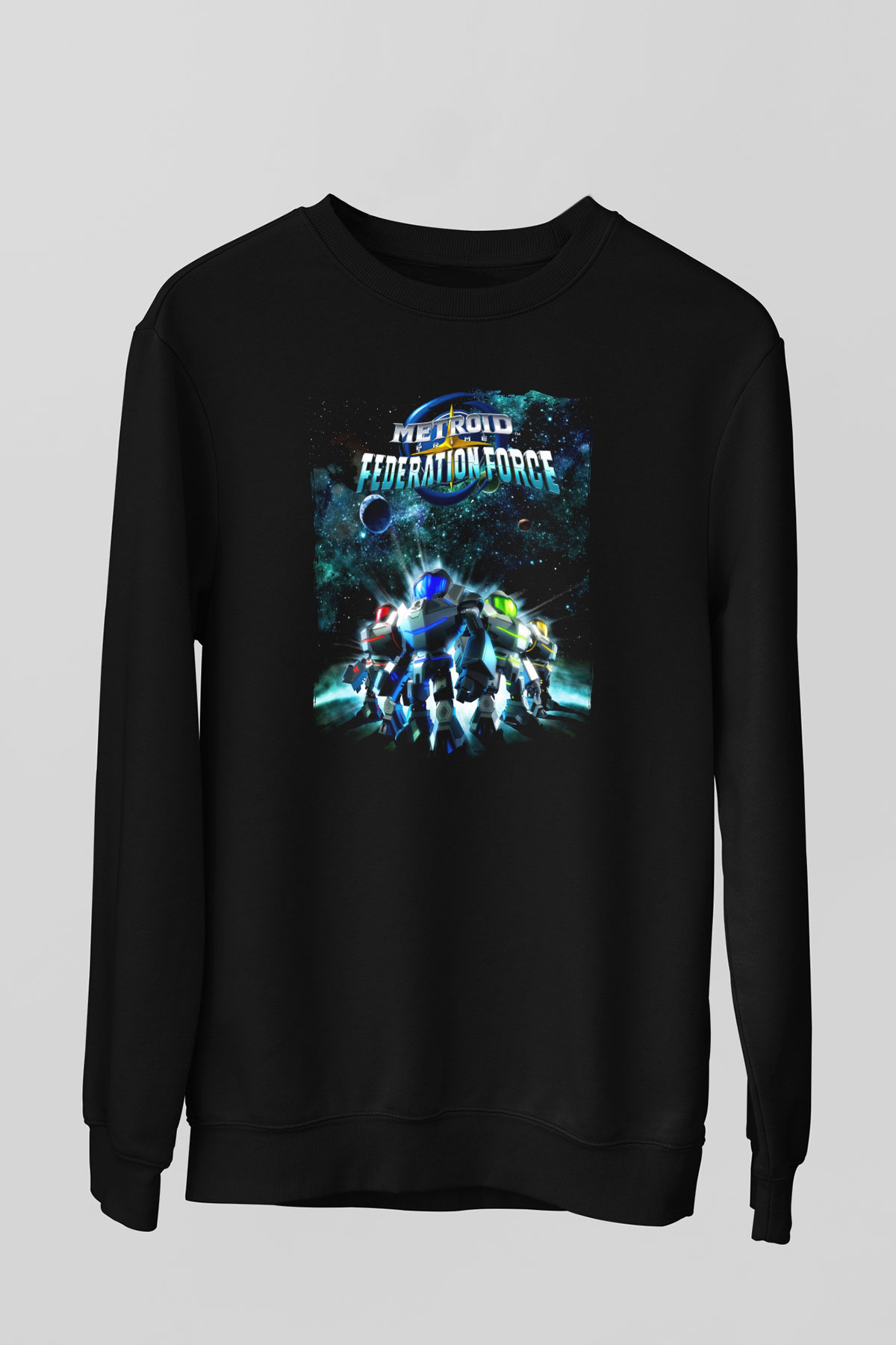 Metroid Prime Siyah Unisex Sweatshirt