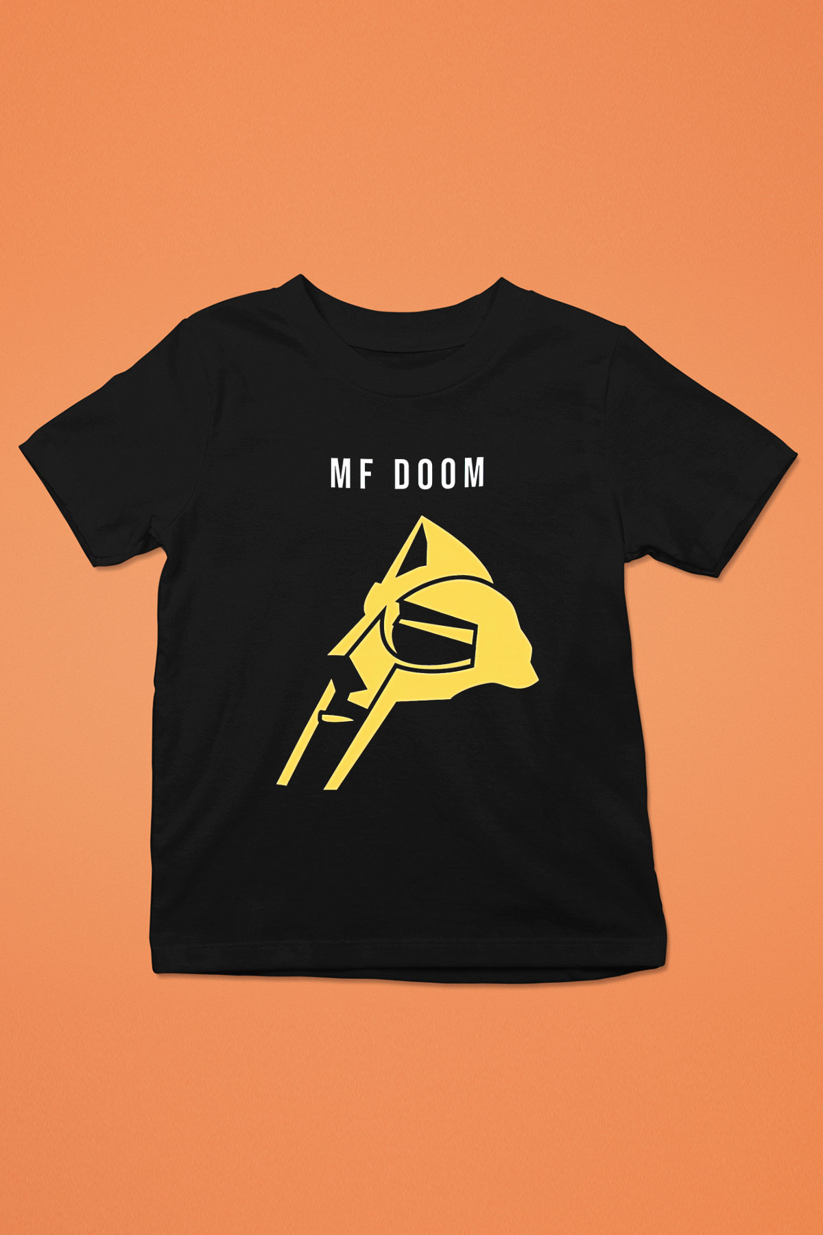 Mf Doom Baskılı Unisex Siyah Çocuk Tişört - Tshirt