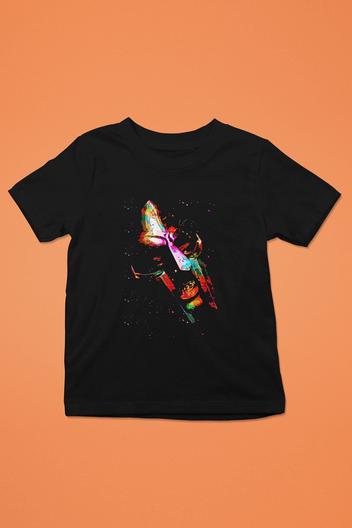 Mf Doom Baskılı Unisex Siyah Çocuk Tişört - Tshirt