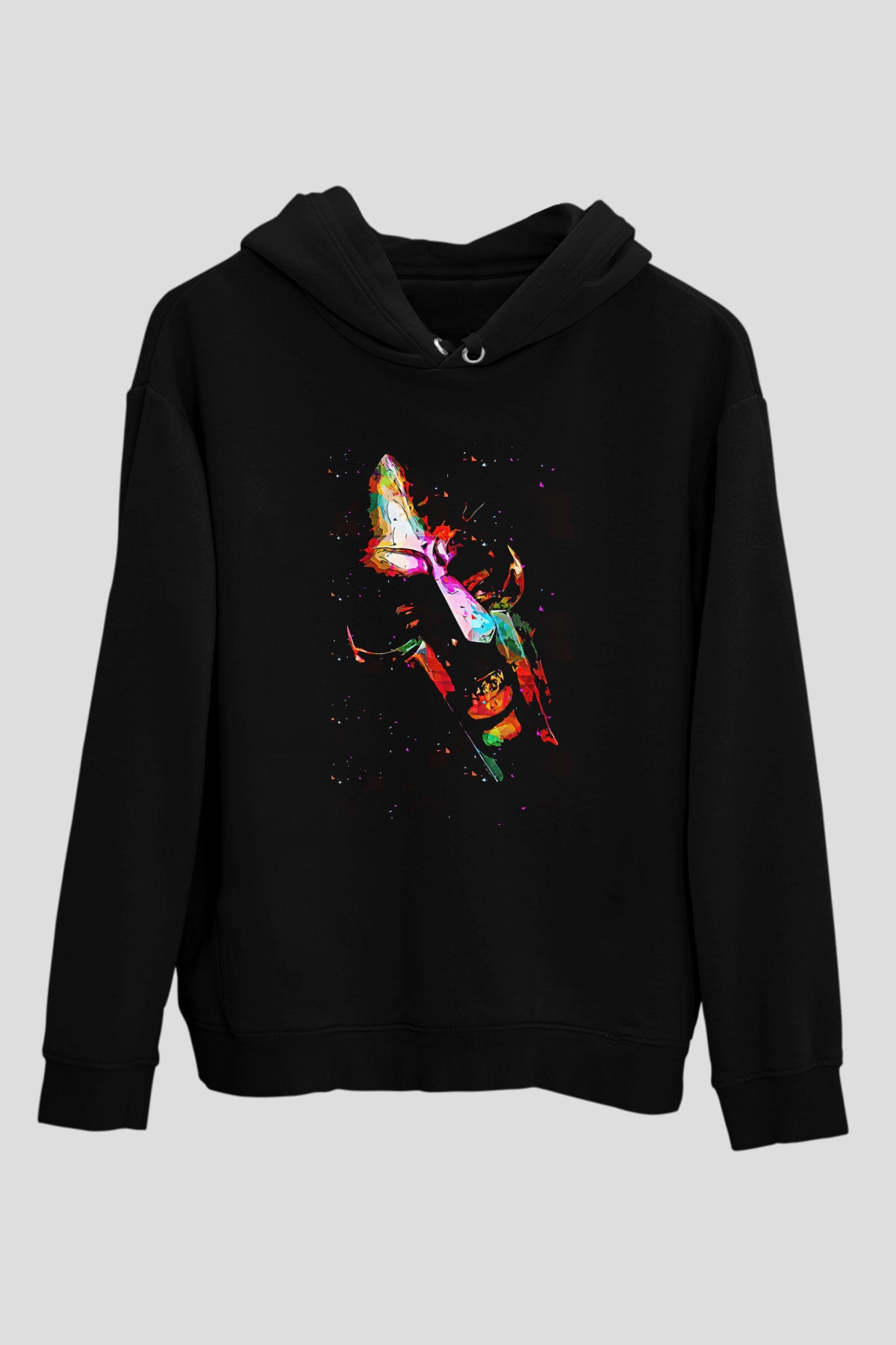 Mf Doom Baskılı Unisex Siyah Hoodie