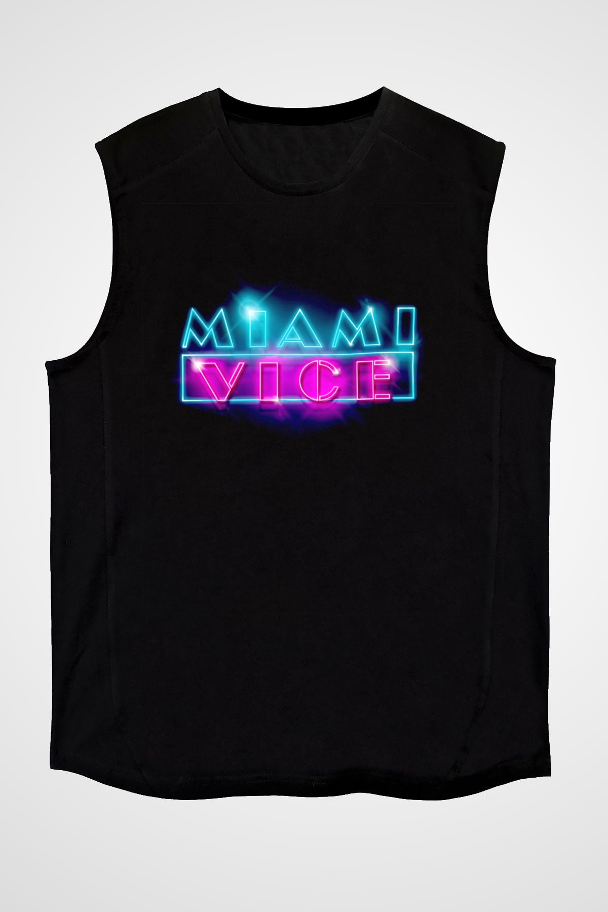 Miami Vice Siyah Unisex  Kolsuz Tişört