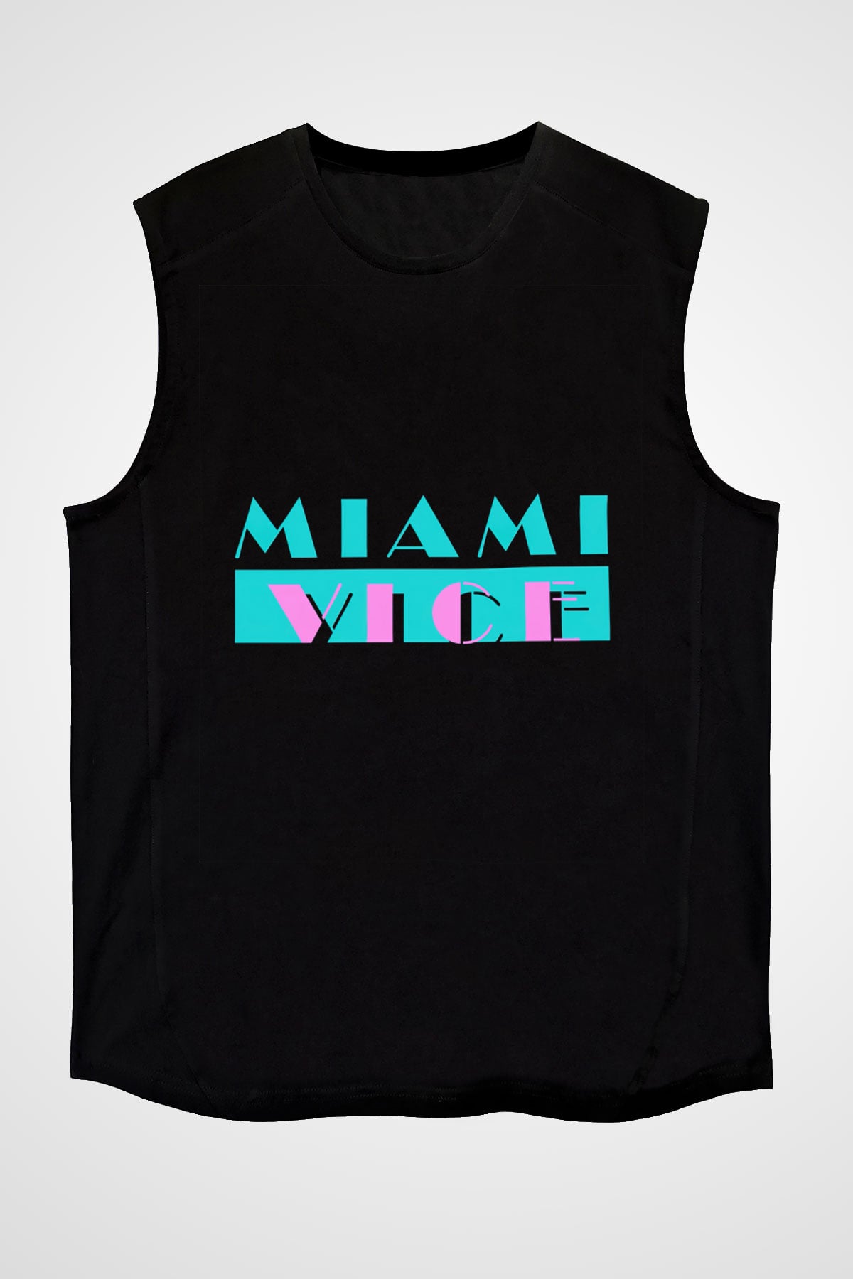 Miami Vice Siyah Unisex Kolsuz Tişört