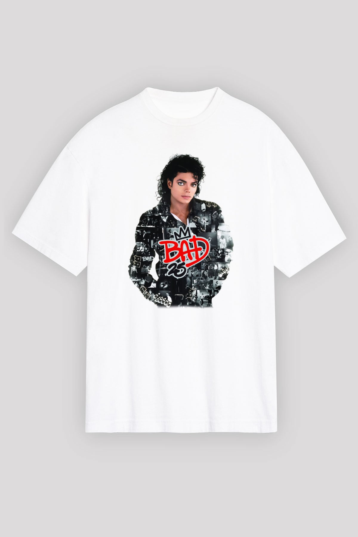 Michael Jackson Beyaz Unisex Oversize Tişört T-Shirt
