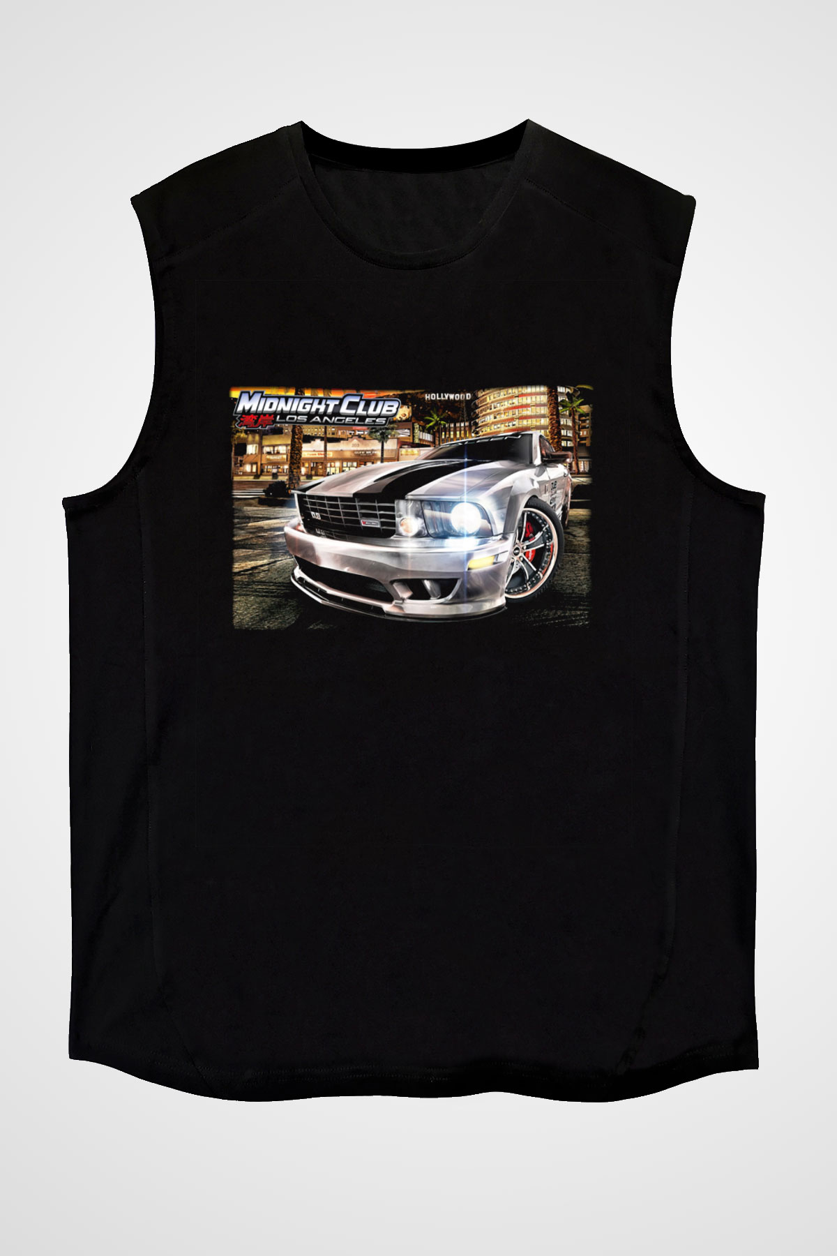Midnight Club Siyah Unisex Kolsuz Tişört
