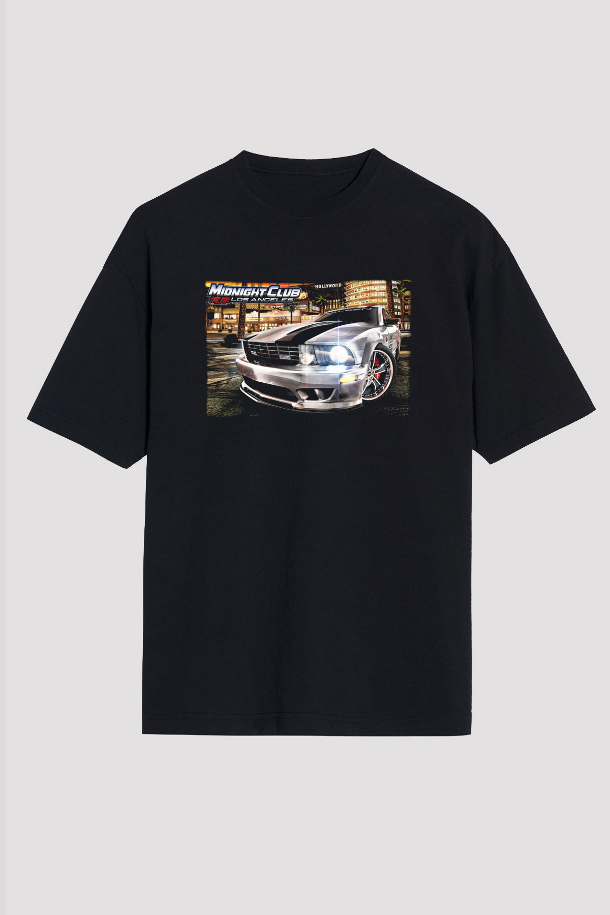 Midnight Club Siyah Unisex Oversize Tişört T-Shirt