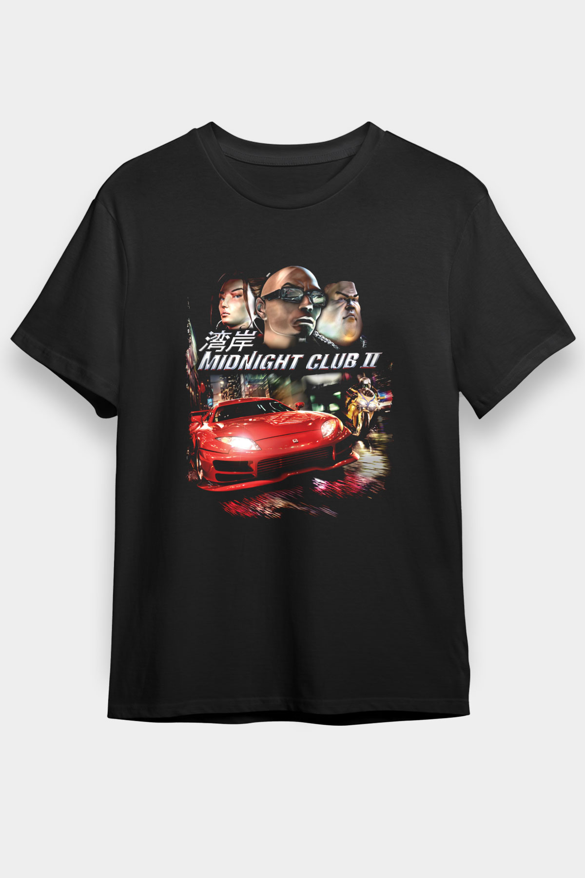 Midnight Club Siyah Unisex Tişört T-Shirt
