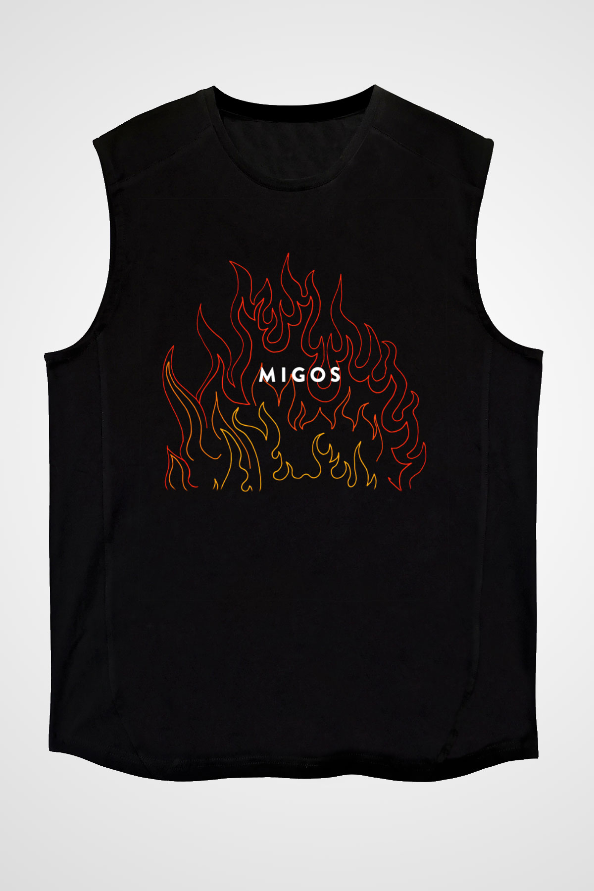Migos Siyah Unisex Kolsuz Tişört