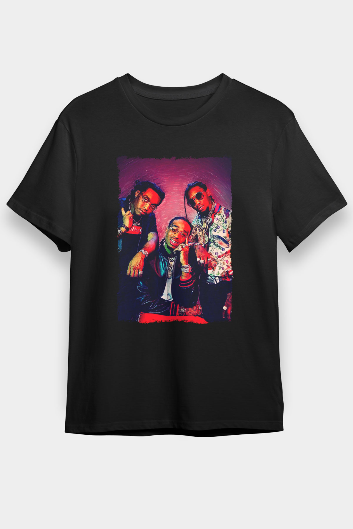 Migos Siyah Unisex Tişört T-Shirt - TişörtFabrikası