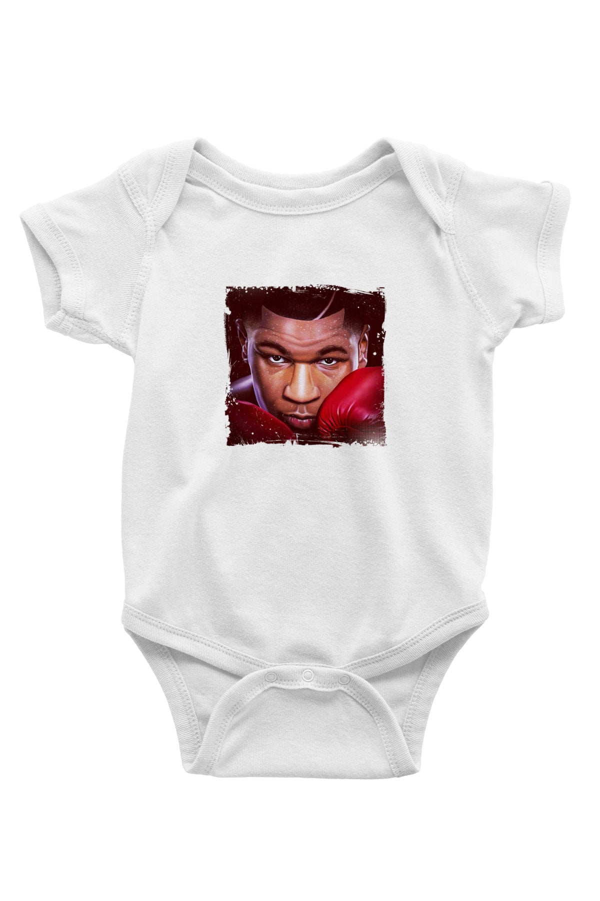 Mike Tyson Unisex Baskılı Beyaz Bebek Body - Zıbın