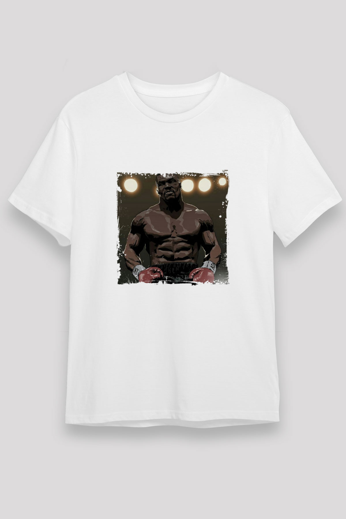 Mike Tyson Unisex Baskılı Beyaz Tişört