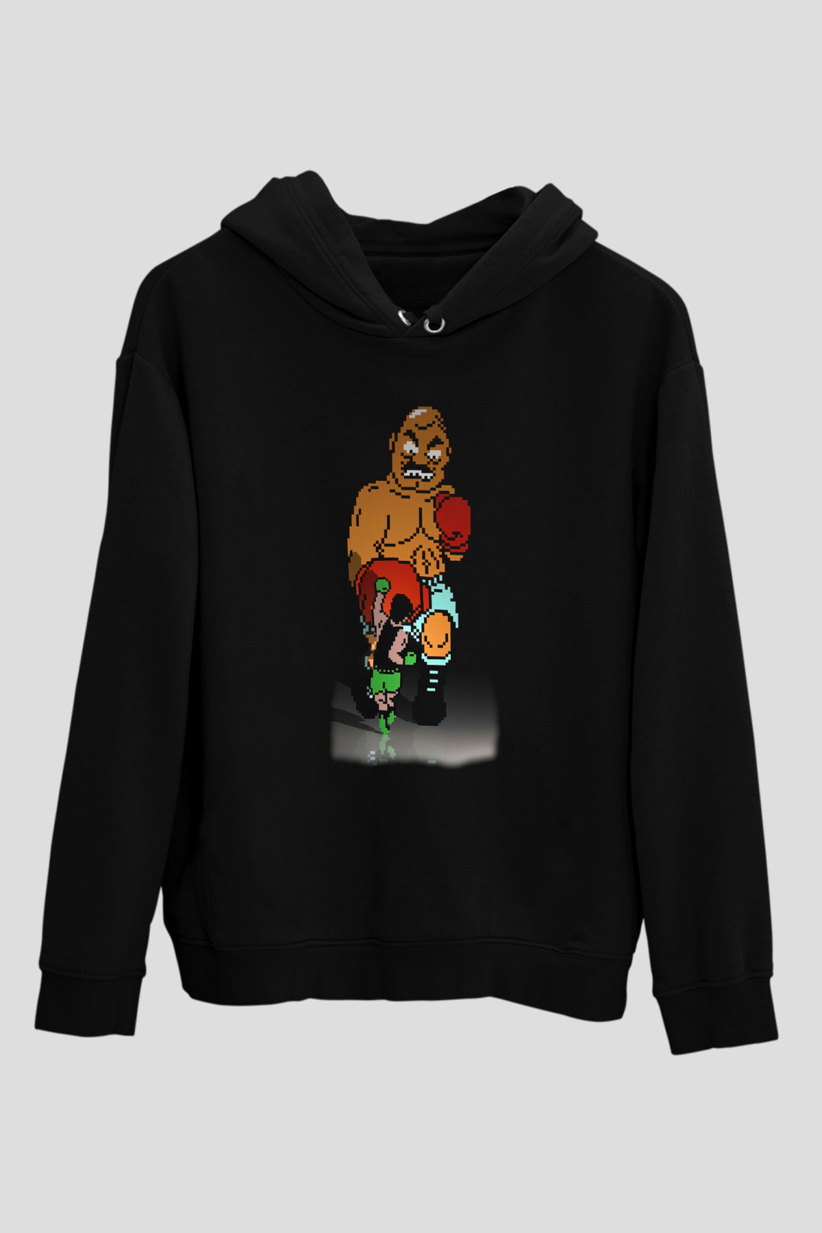 Mike Tyson's Punch-Out! Siyah Unisex Hoodie