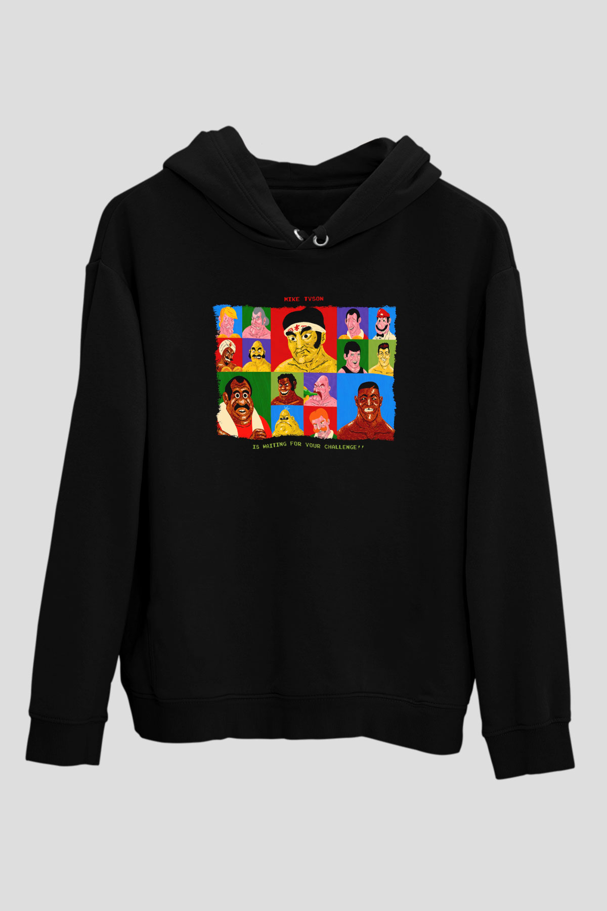 Mike Tyson's Punch-Out! Siyah Unisex Hoodie