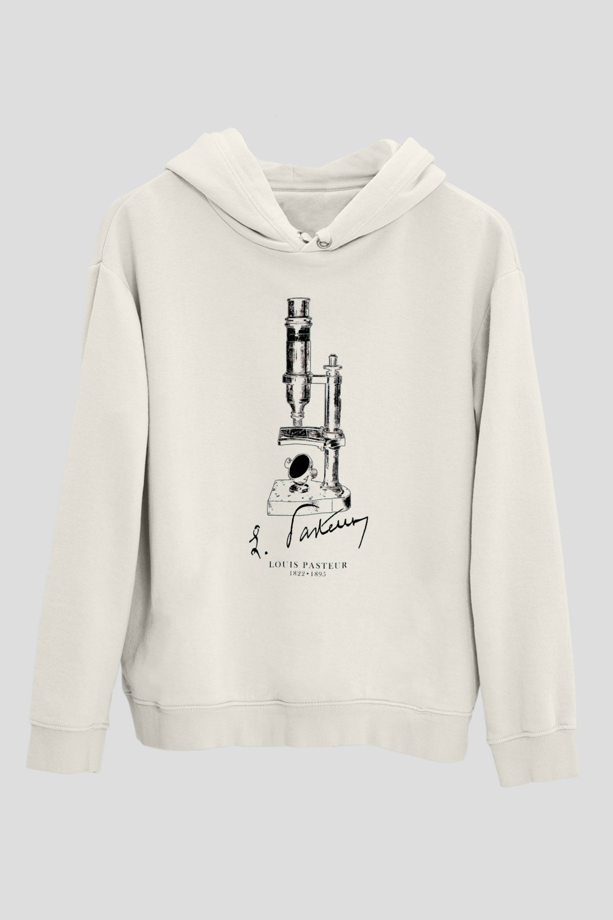 Mikrobiyolog Beyaz Unisex Kapüşonlu Sweatshirt