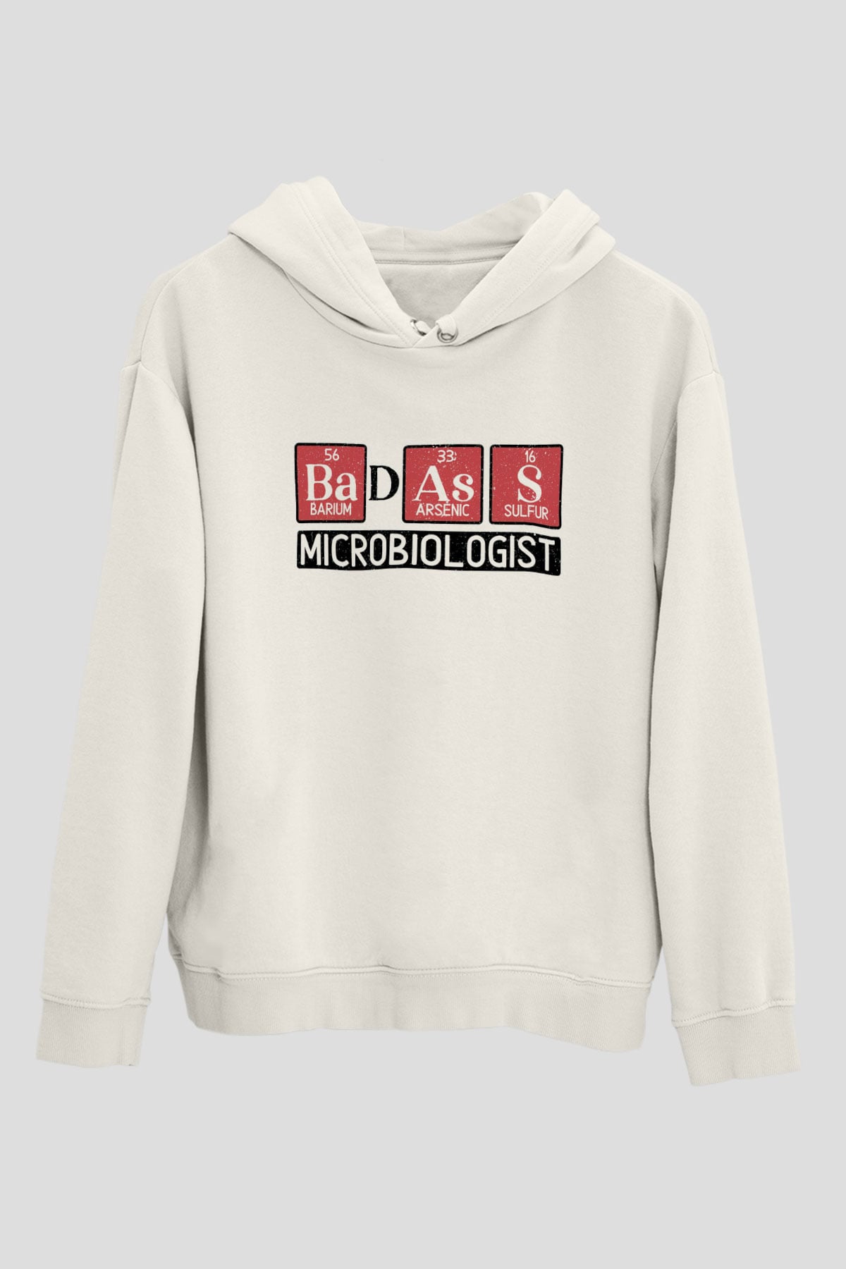 Mikrobiyolog Beyaz Unisex Kapüşonlu Sweatshirt