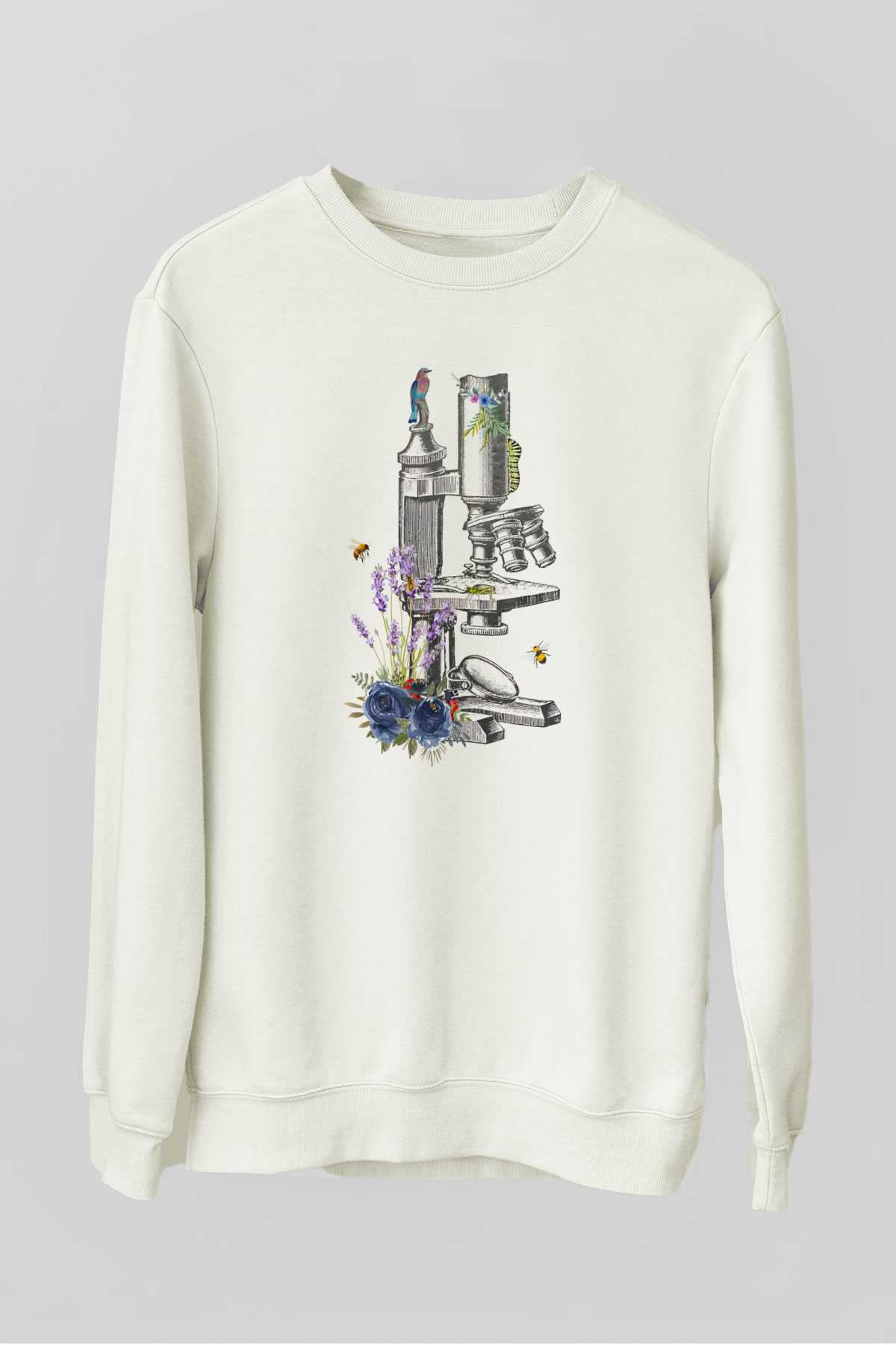 Mikrobiyolog Beyaz Unisex Sweatshirt