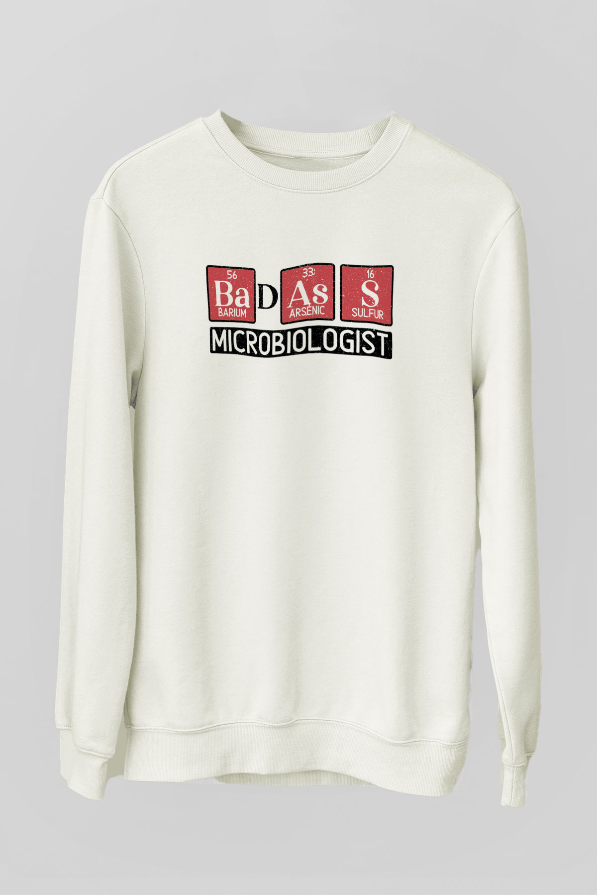 Mikrobiyolog Beyaz Unisex Sweatshirt