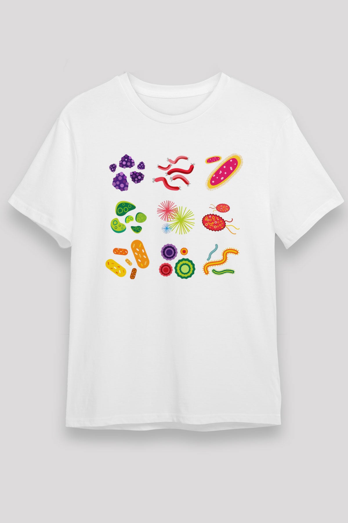 Mikrobiyolog Beyaz Unisex Tişört T-Shirt - TişörtFabrikası