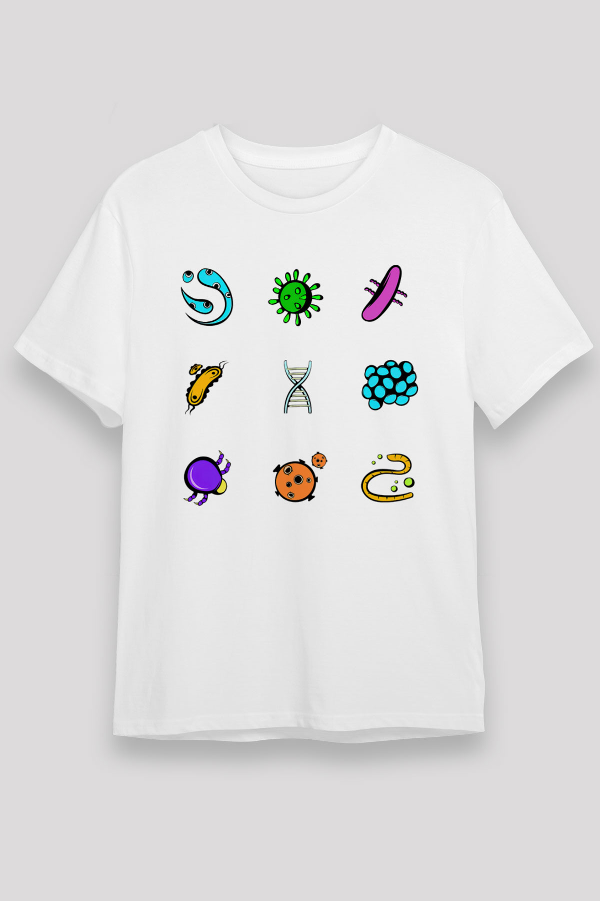 Mikrobiyolog Beyaz Unisex Tişört T-Shirt - TişörtFabrikası