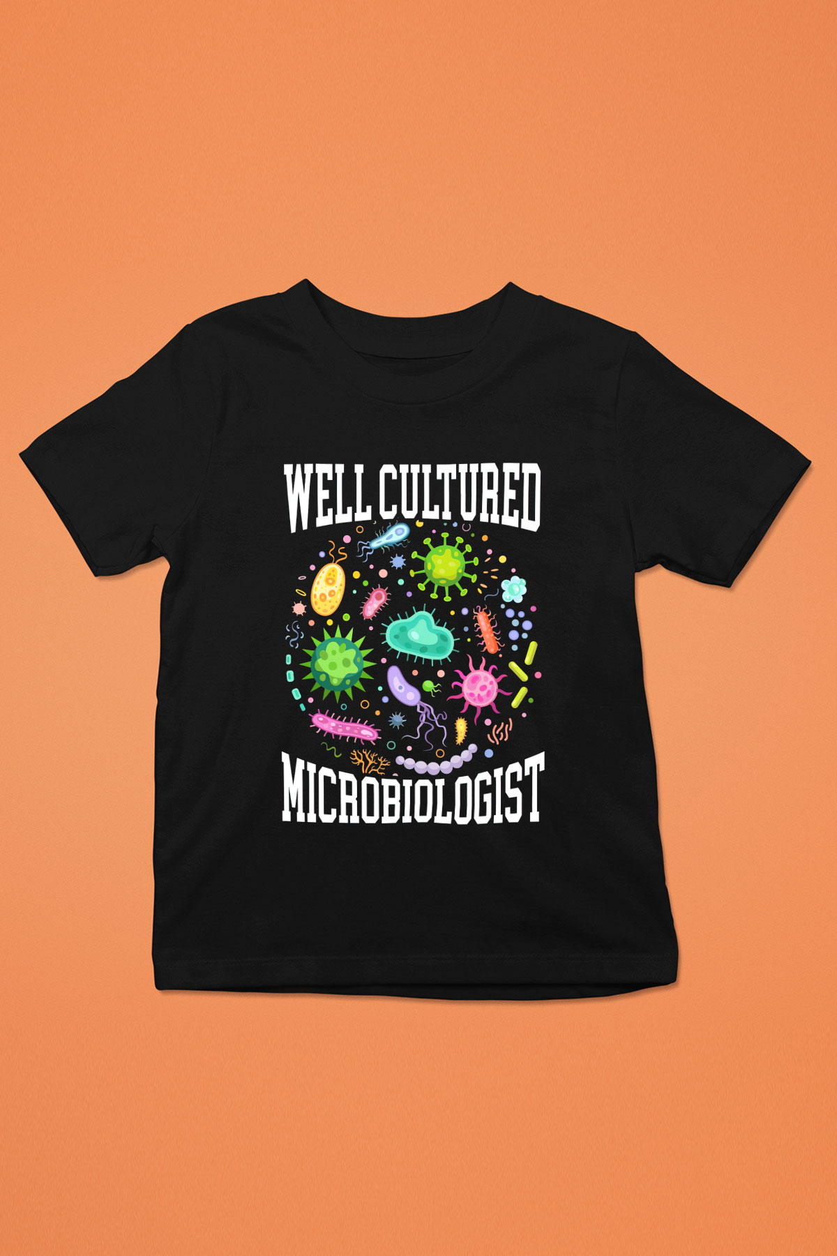 Mikrobiyolog Siyah Unisex Çocuk Tişört
