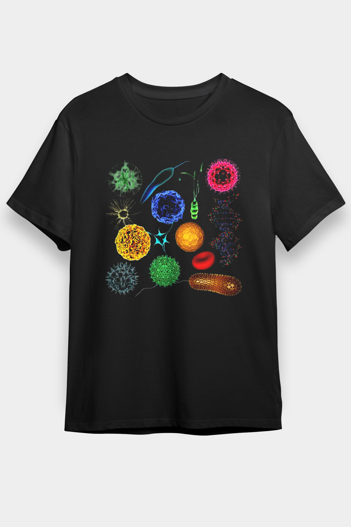 Mikrobiyolog Siyah Unisex Tişört T-Shirt - TişörtFabrikası